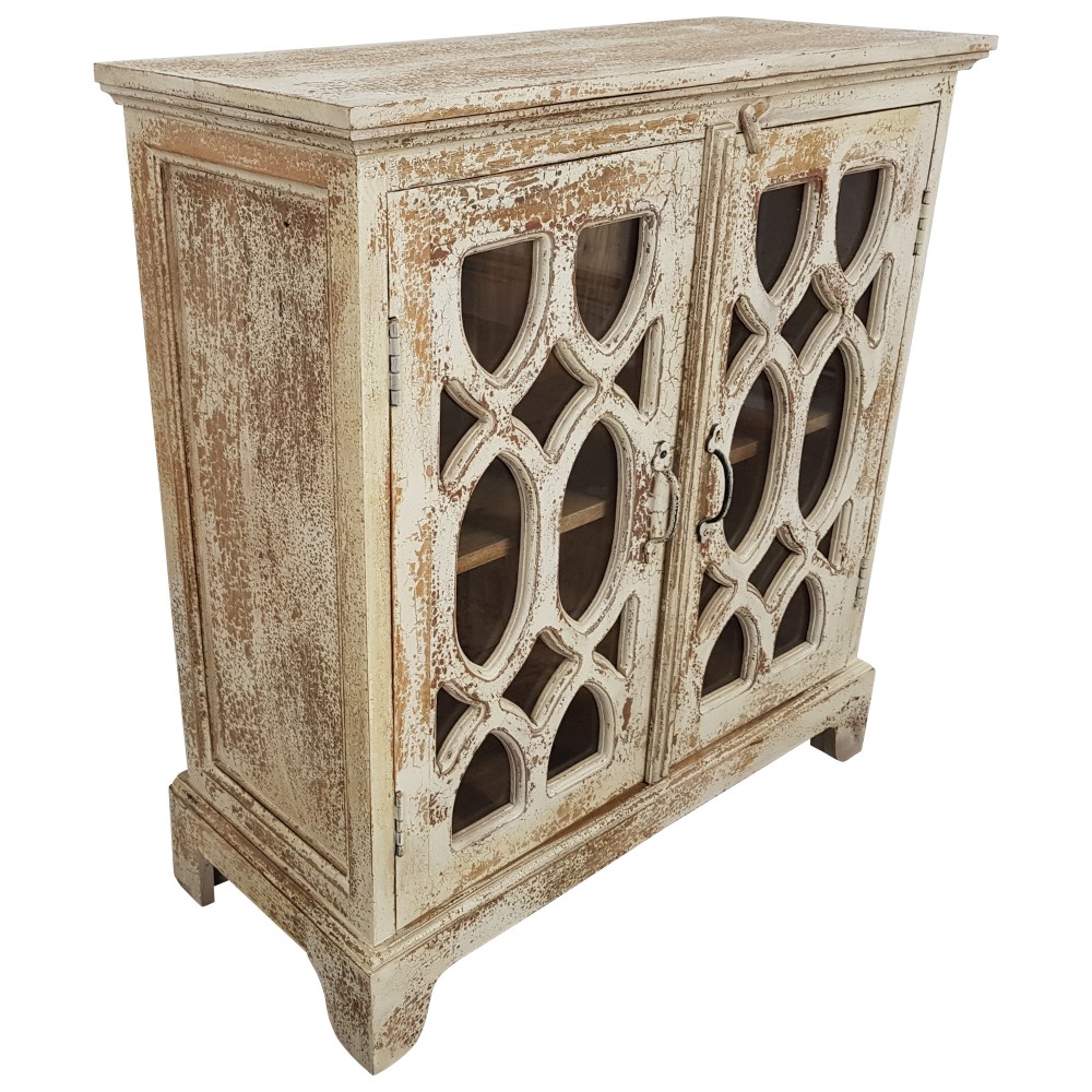 Kommode Anrichte Vitrine Schrank weiß Massivholz Vintage Shabby Chic Unikat 5 | eBay