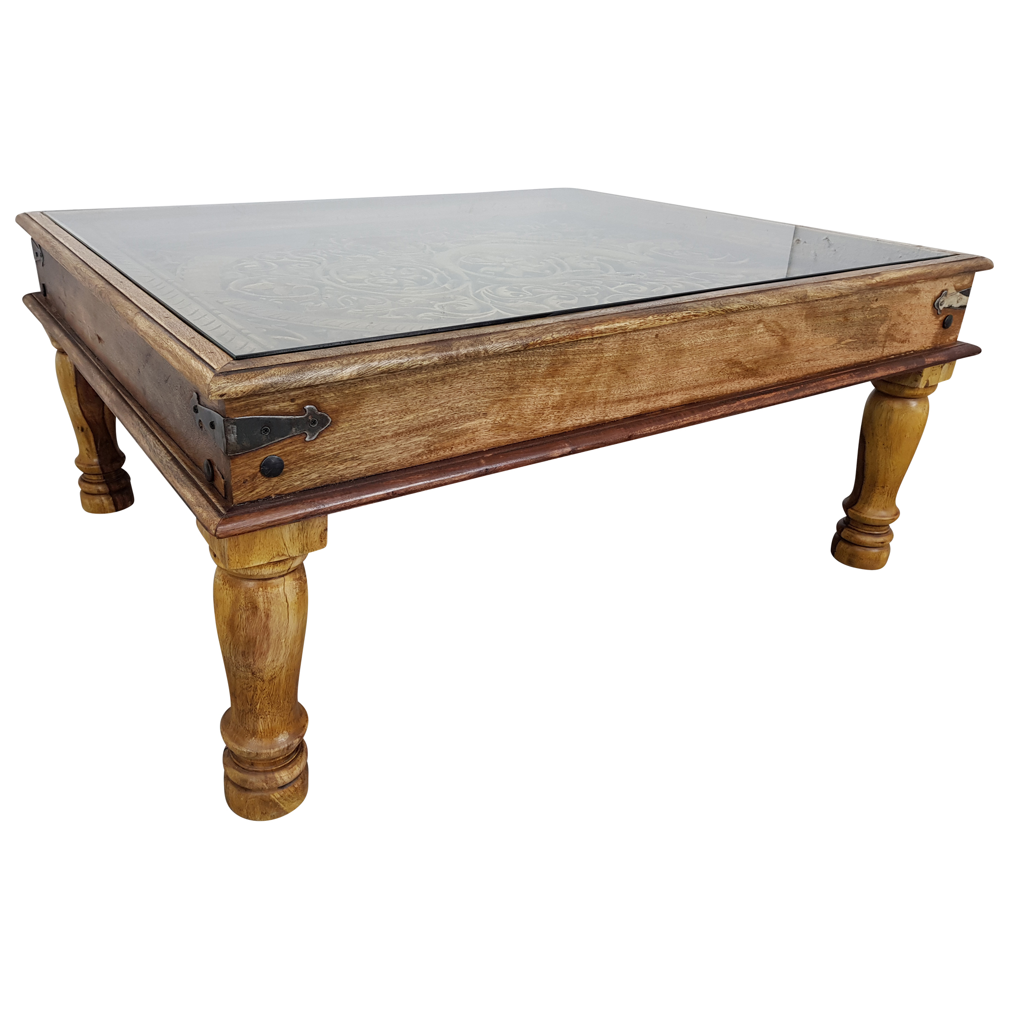 Couchtisch Wohnzimmertisch 110x90 Indischer Bajot Orientalischer Orient Tisch