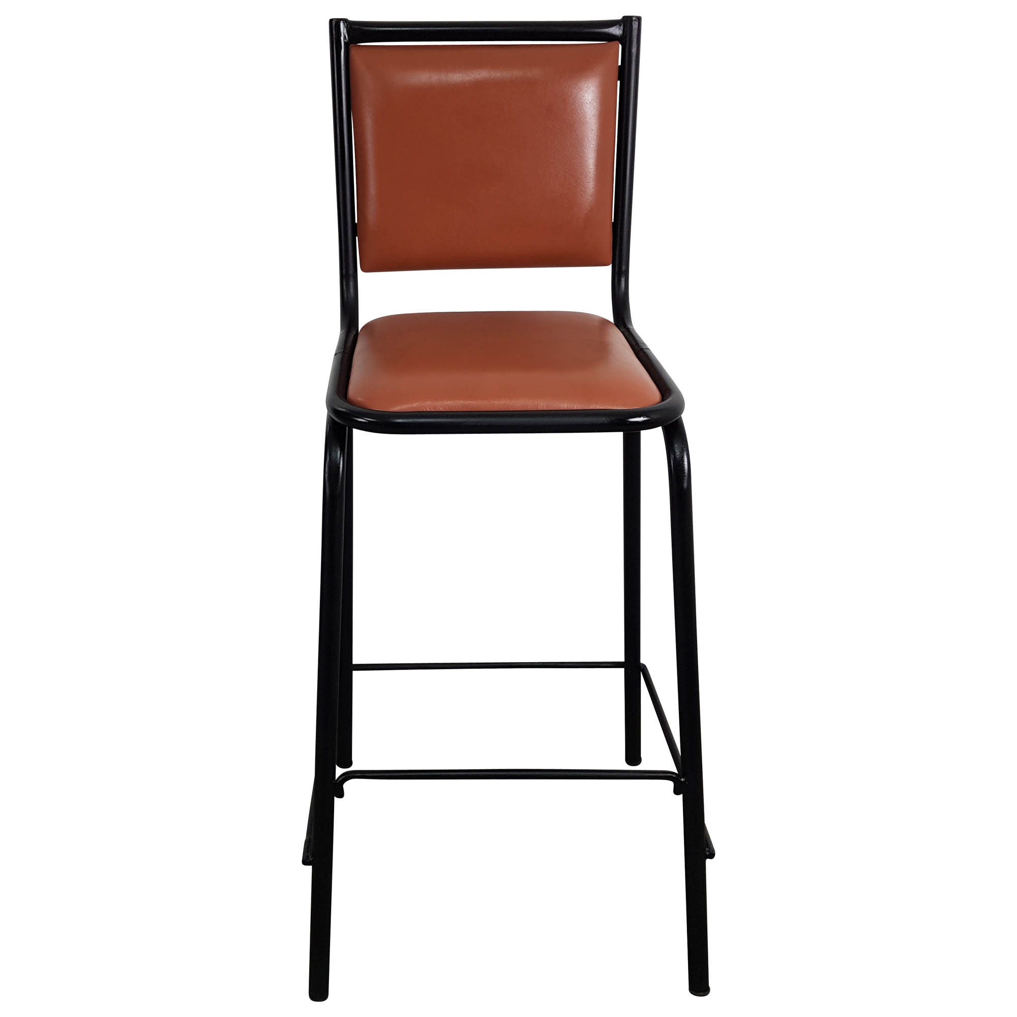 Barhocker Bar-Stuhl Tresenhocker Leder braun Hocker Lounge Fabrik Design Retro