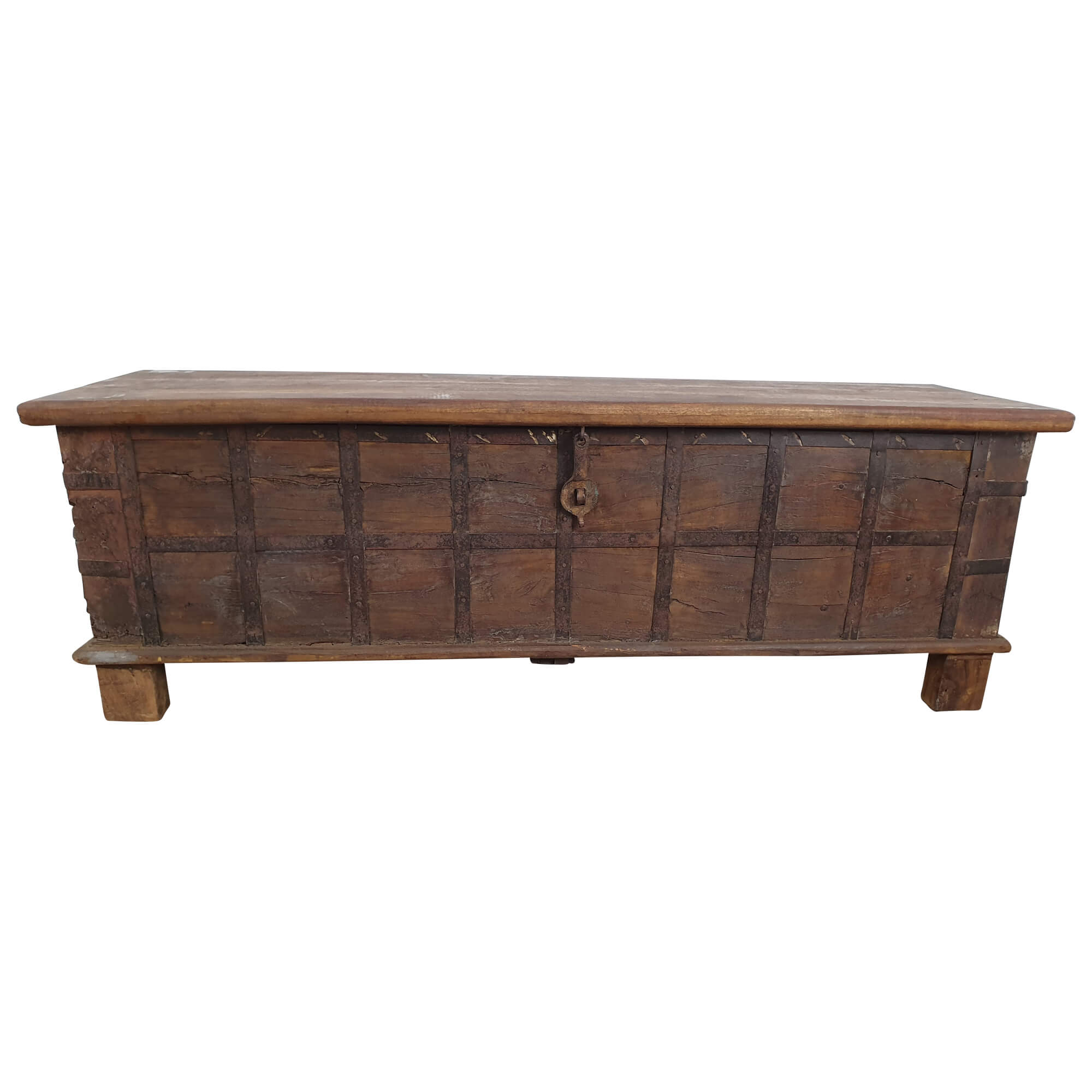 Truhe Kiste Holztruhe groß Vintage Massiv Box aus Altholz Alt Unikat