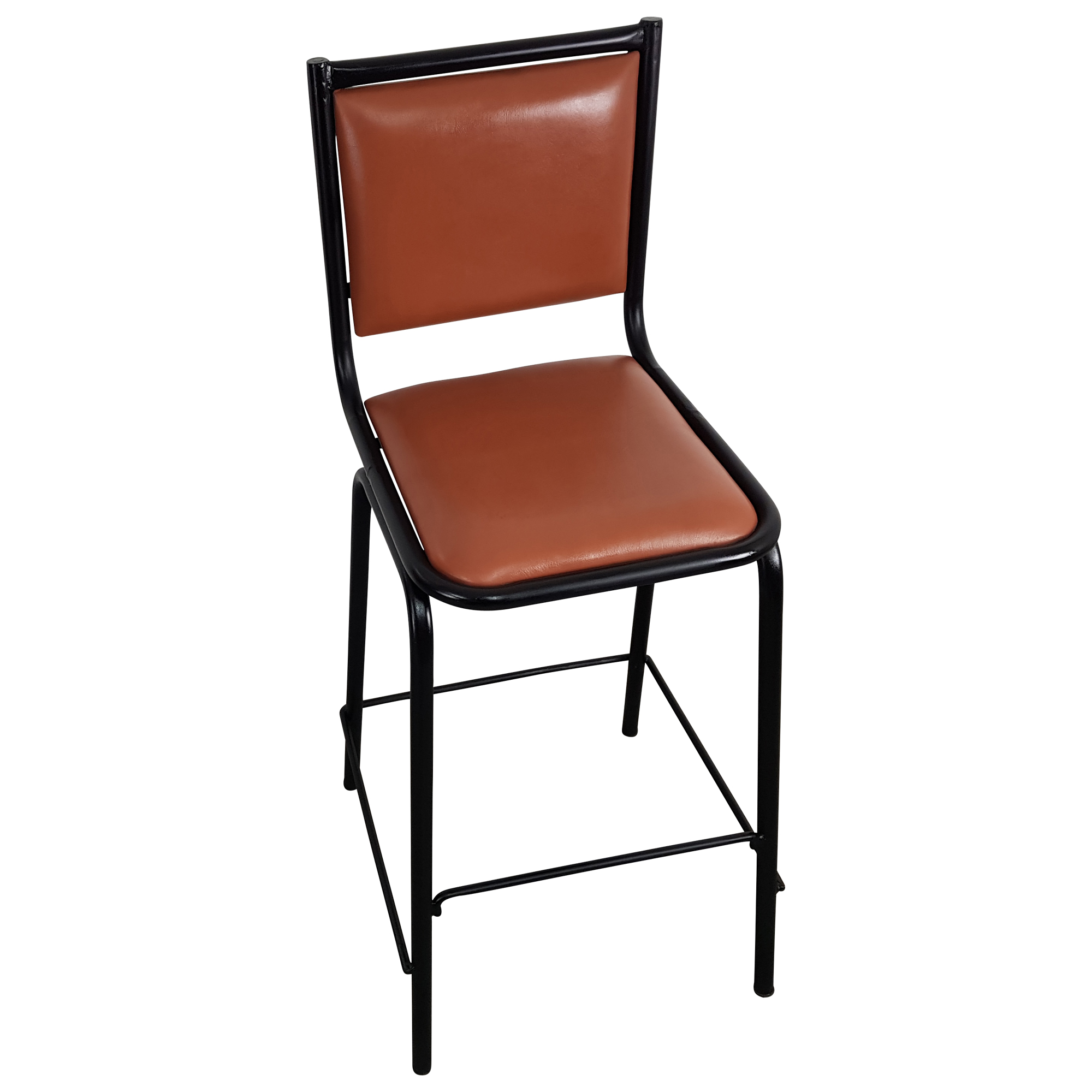 Barhocker Bar-Stuhl Tresenhocker Leder braun Hocker Lounge Fabrik Design Retro