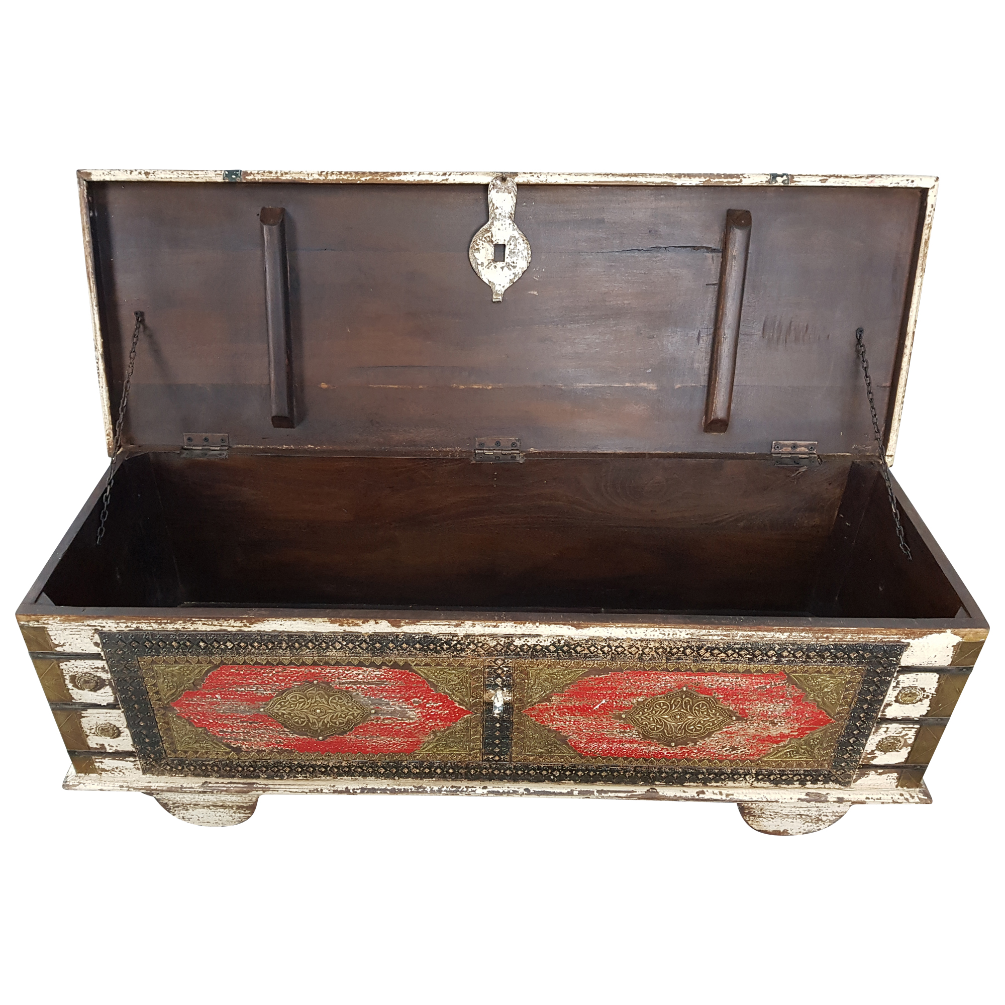 Truhe Kiste Holztruhe Vintage Massiv Box aus Altholz Antik Handarbeit Unikat 7