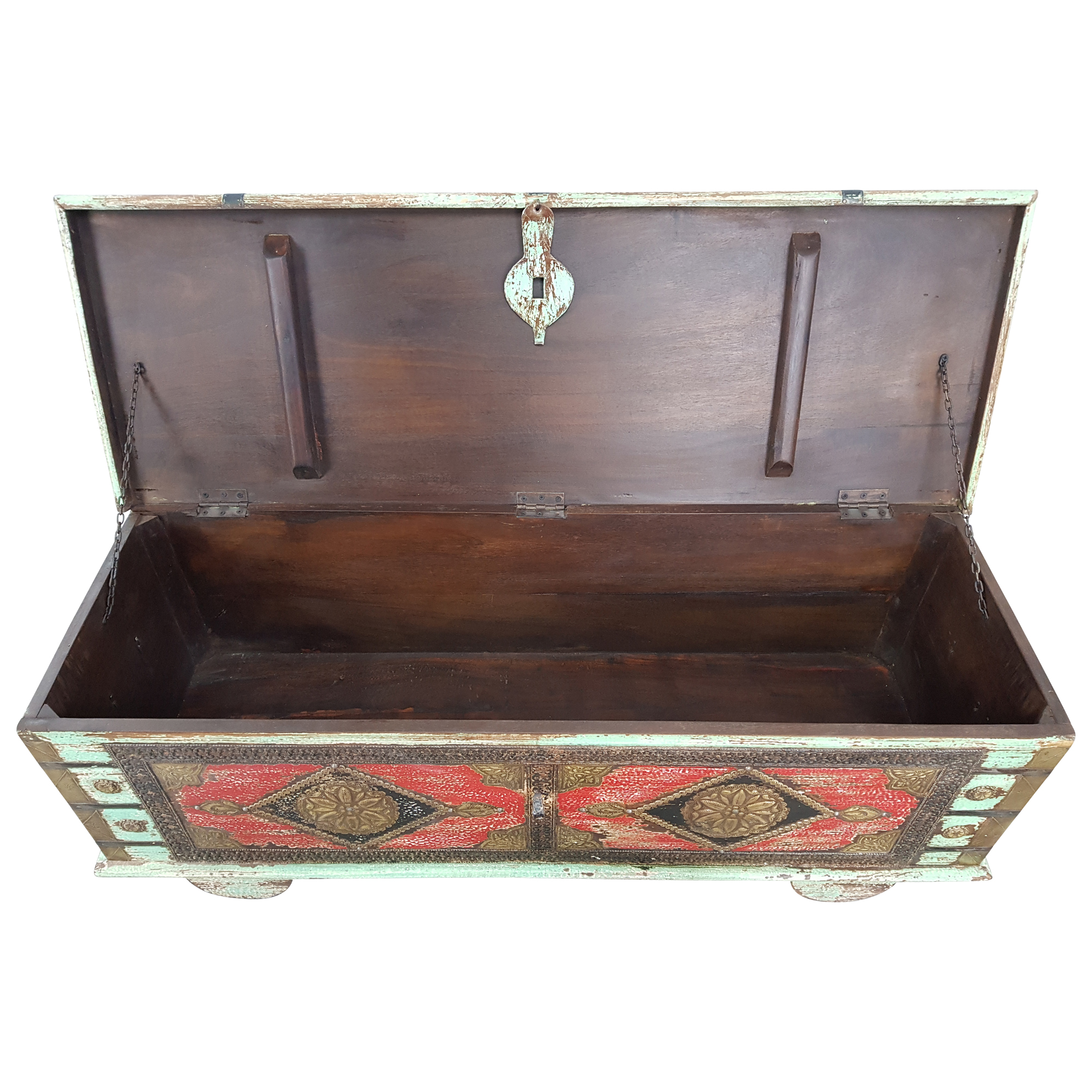 Truhe Kiste Holztruhe Vintage Massiv Box aus Altholz Antik Handarbeit Unikat 10