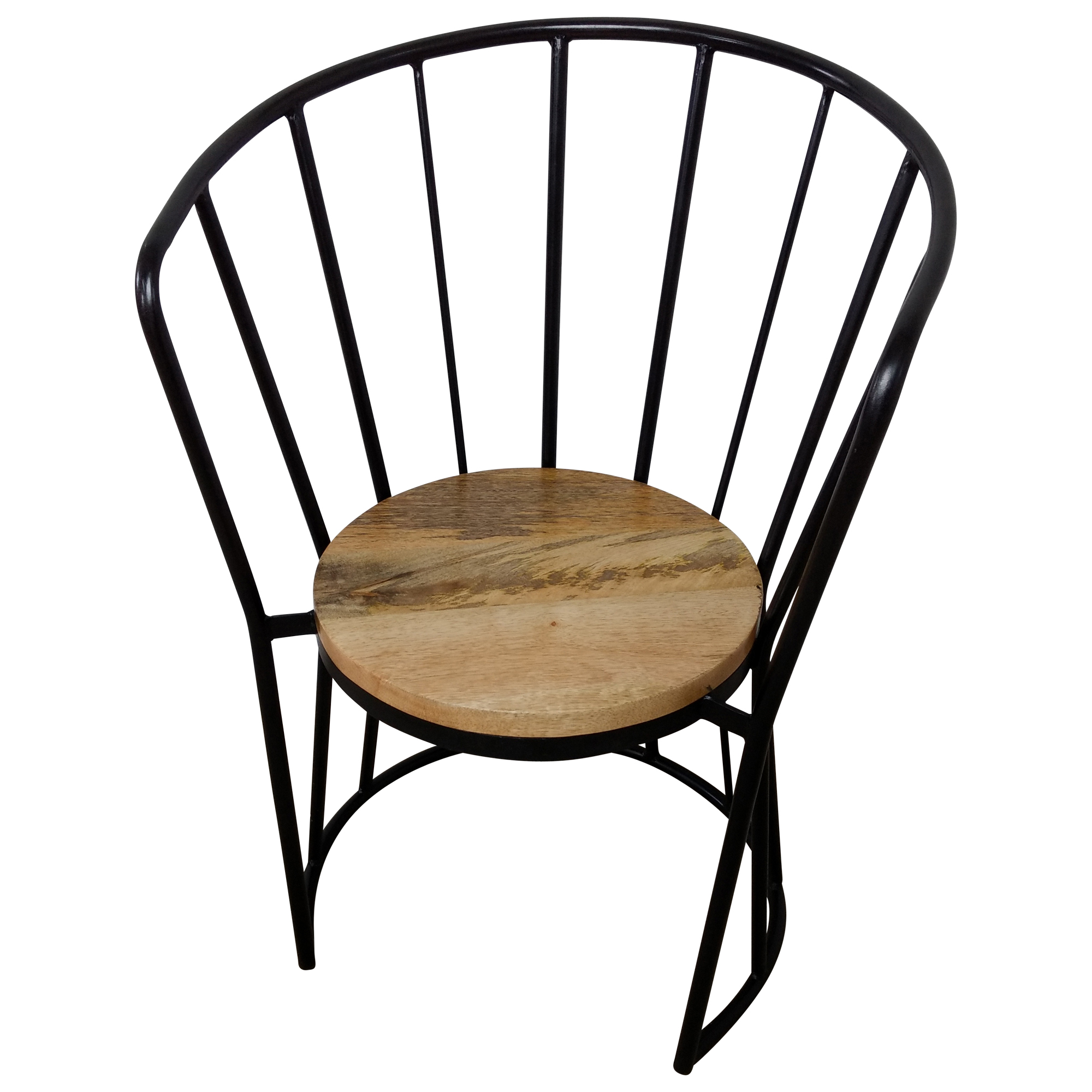 Stuhl Schwarz Esszimmerstuhl Industrie Design Massiv-Holz Handarbeit Industrial