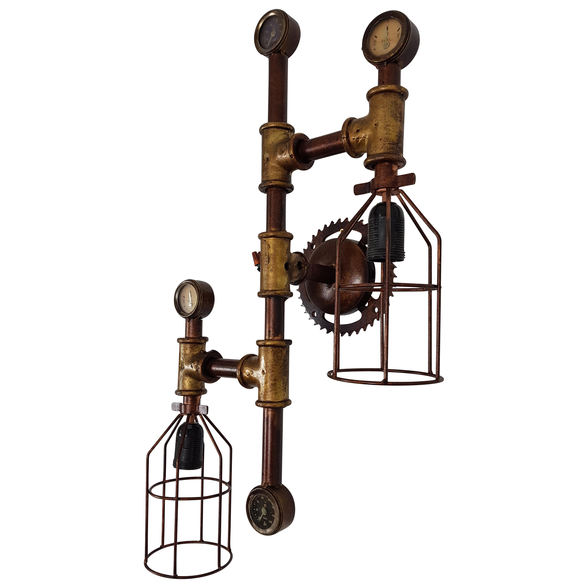 Wandleuchte Vinatge Retro Look e27 Pipe Rohr Wandlampe Industrie Laterne Wand Beleuchtung