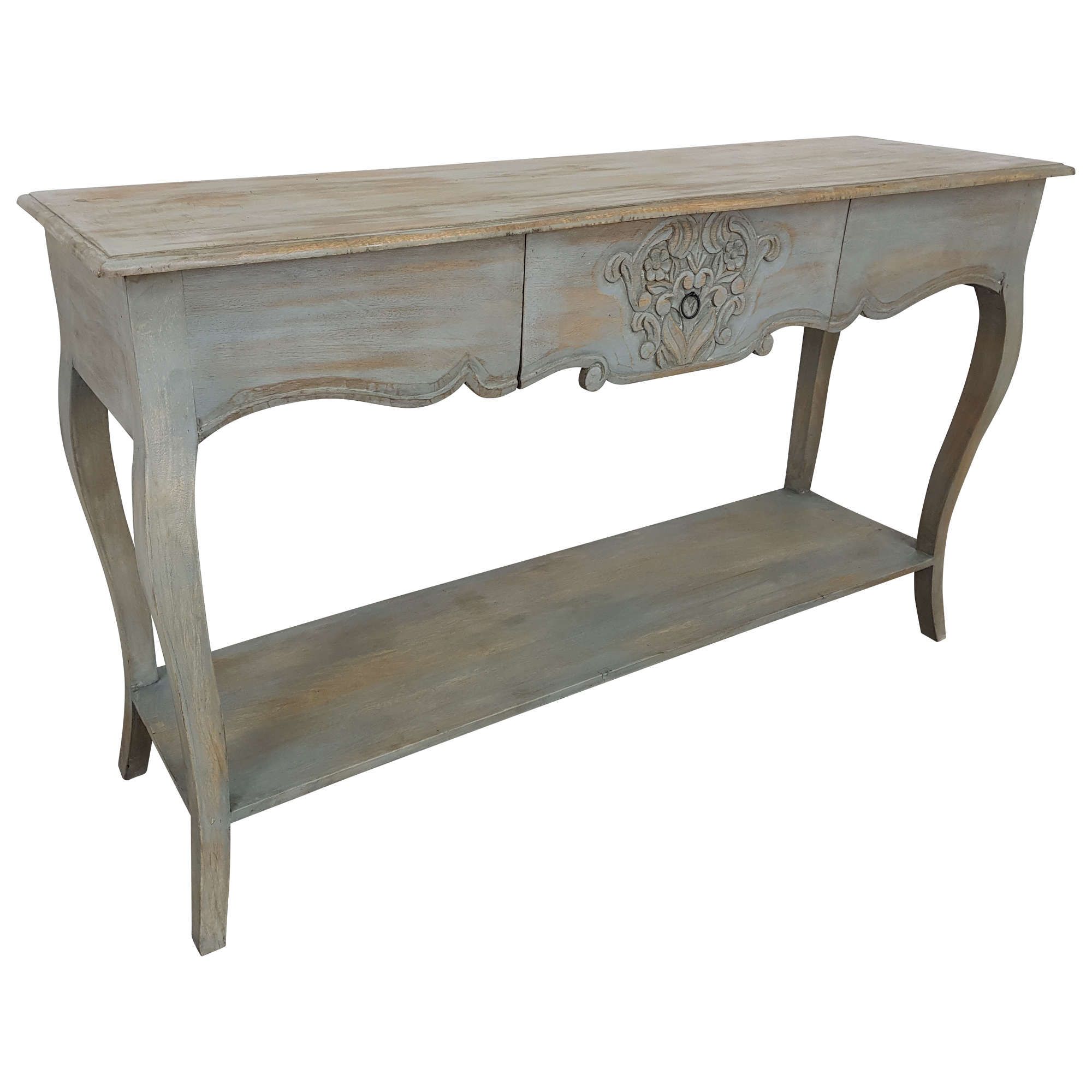 Kommode Anrichte Schrank Schminktisch grau Massivholz Vintage Shabby Chic Unikat