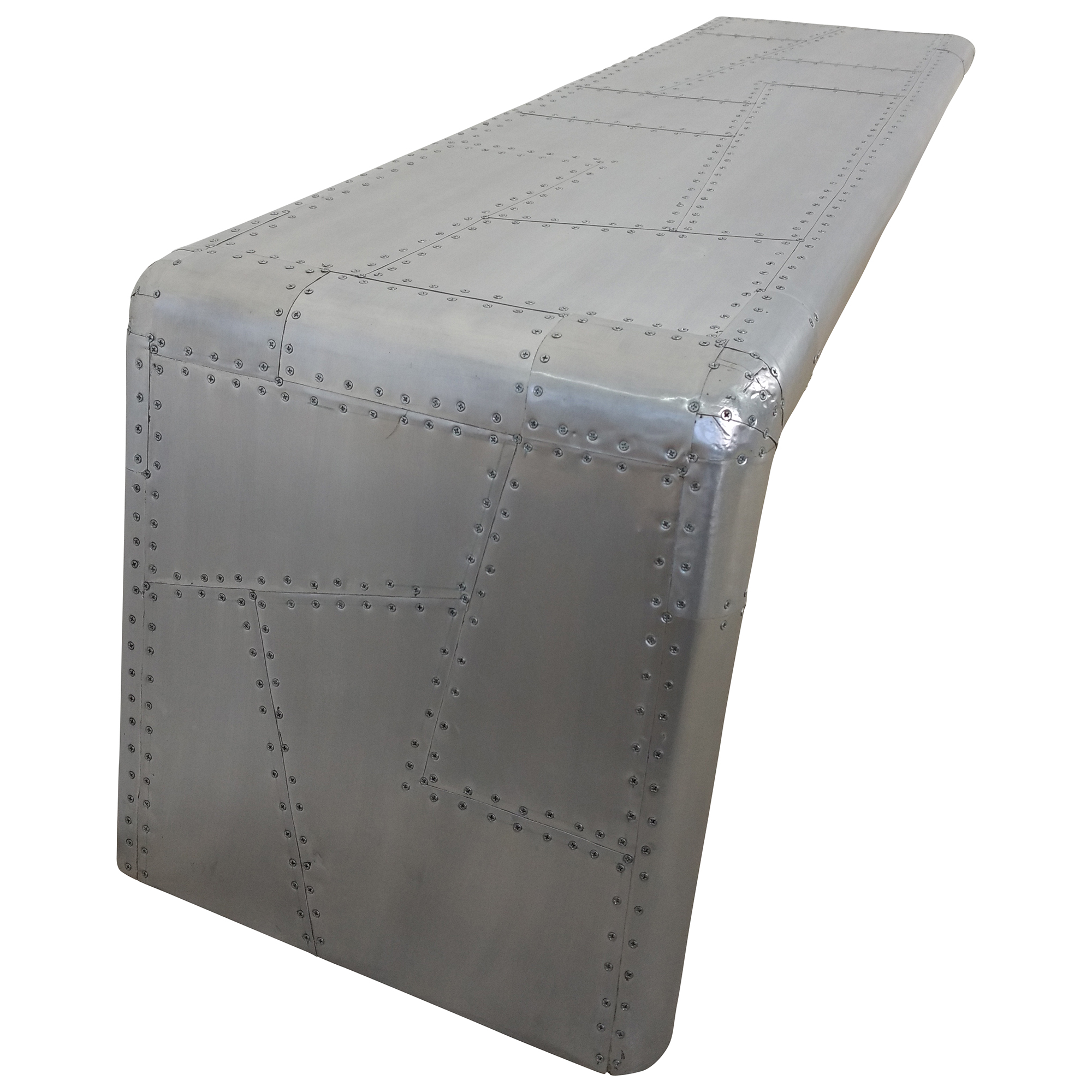 Couchtisch Wohnzimmertisch Alu Industrie Style Loungetisch silber Loft Aviator