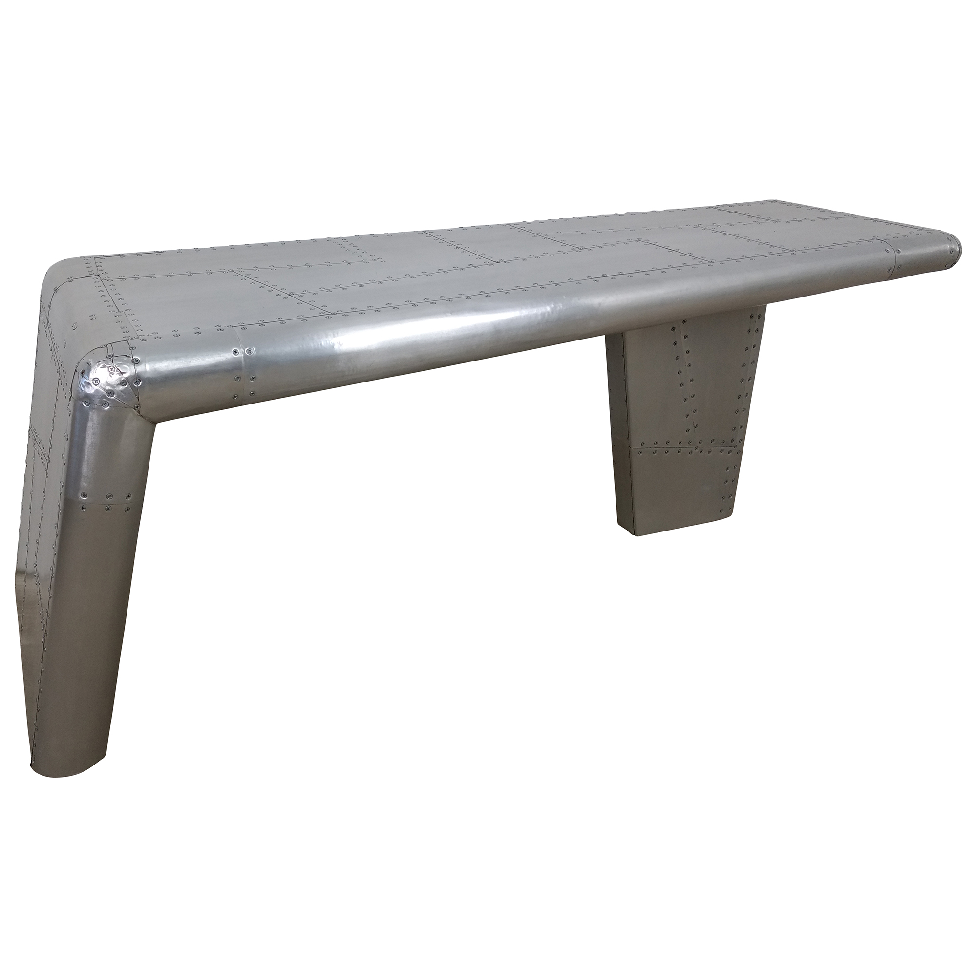 Couchtisch Wohnzimmertisch Alu Industrie Style Loungetisch silber Loft Aviator