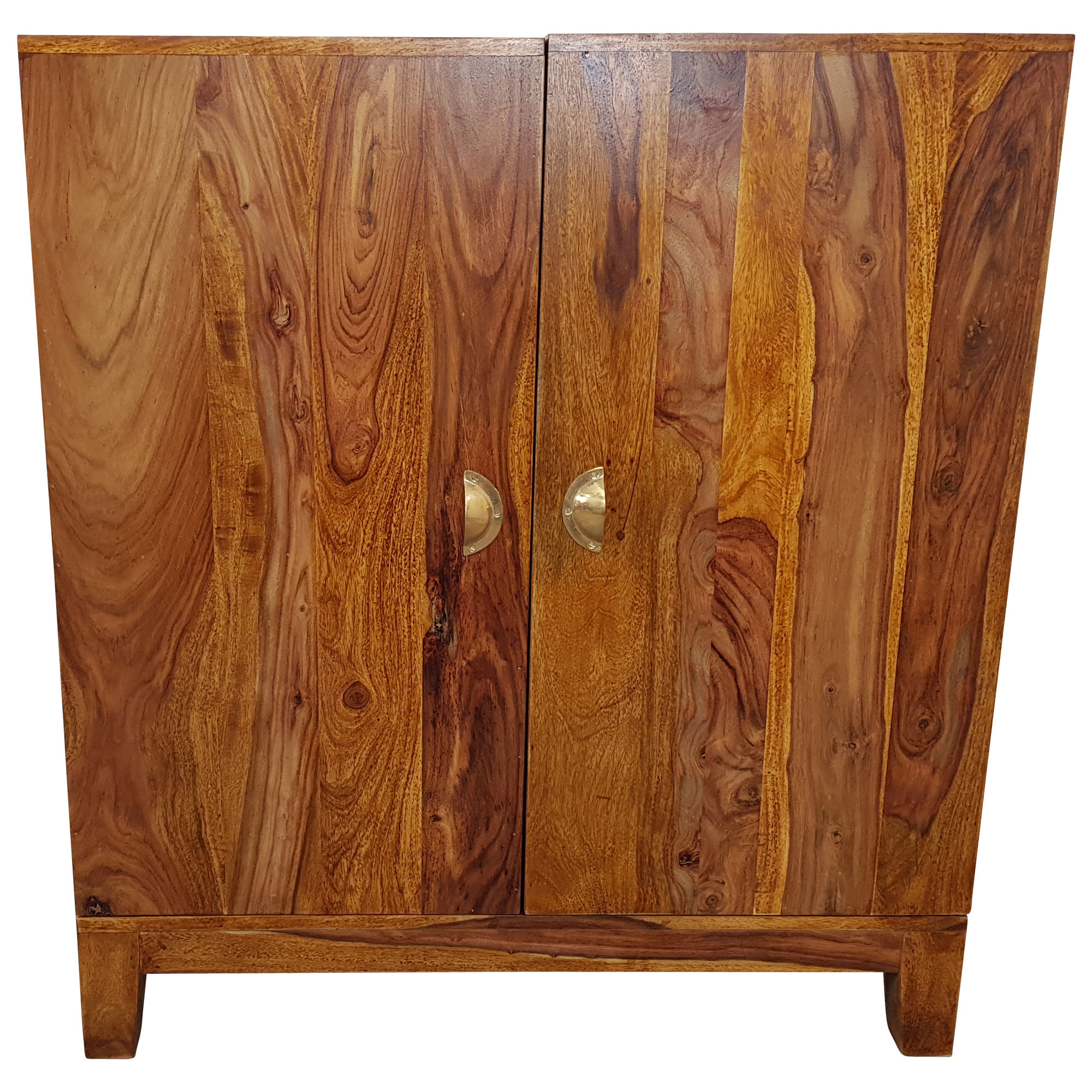 Barschrank Hausbar Schrank Weinregal Massiv-Holz Sheesham Weinschrank Design