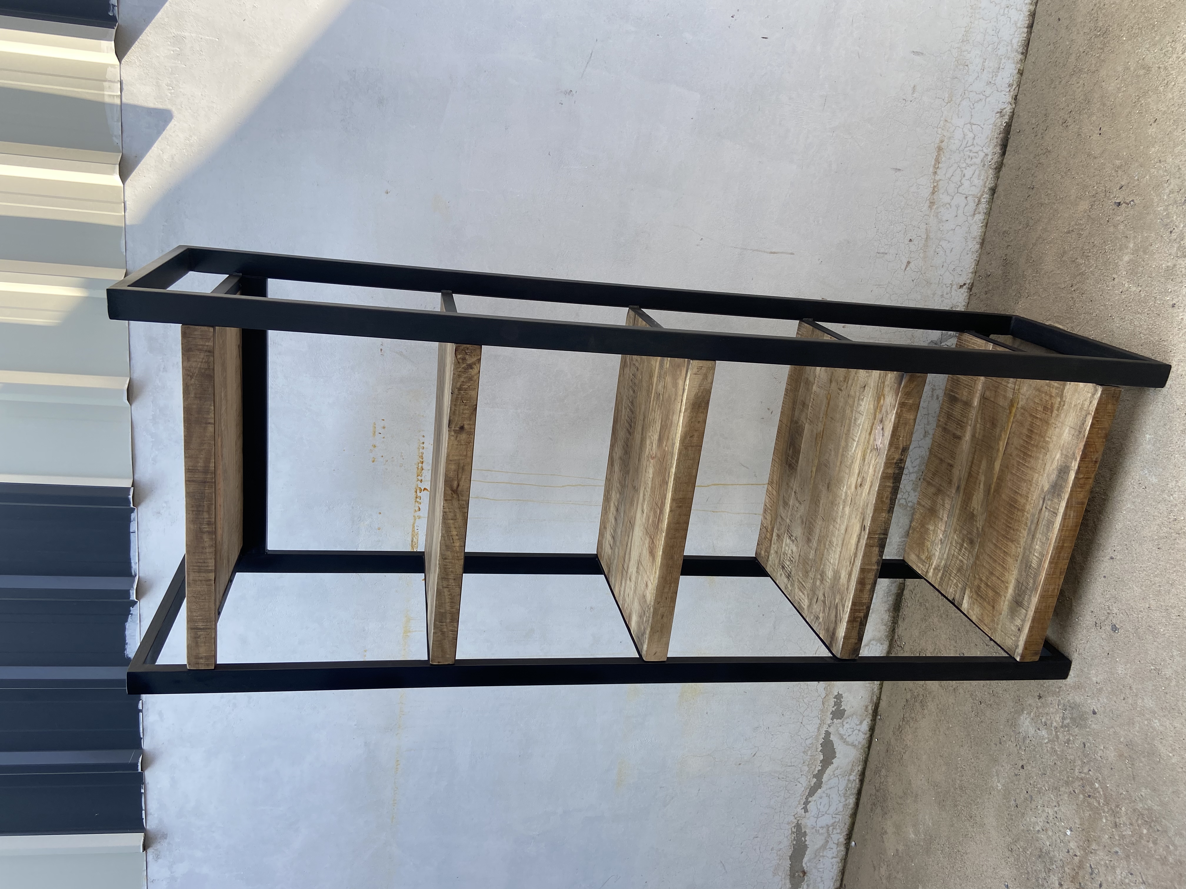 Regal Holzregal Mango Massivholz Metall Industrial Design 75 x 200