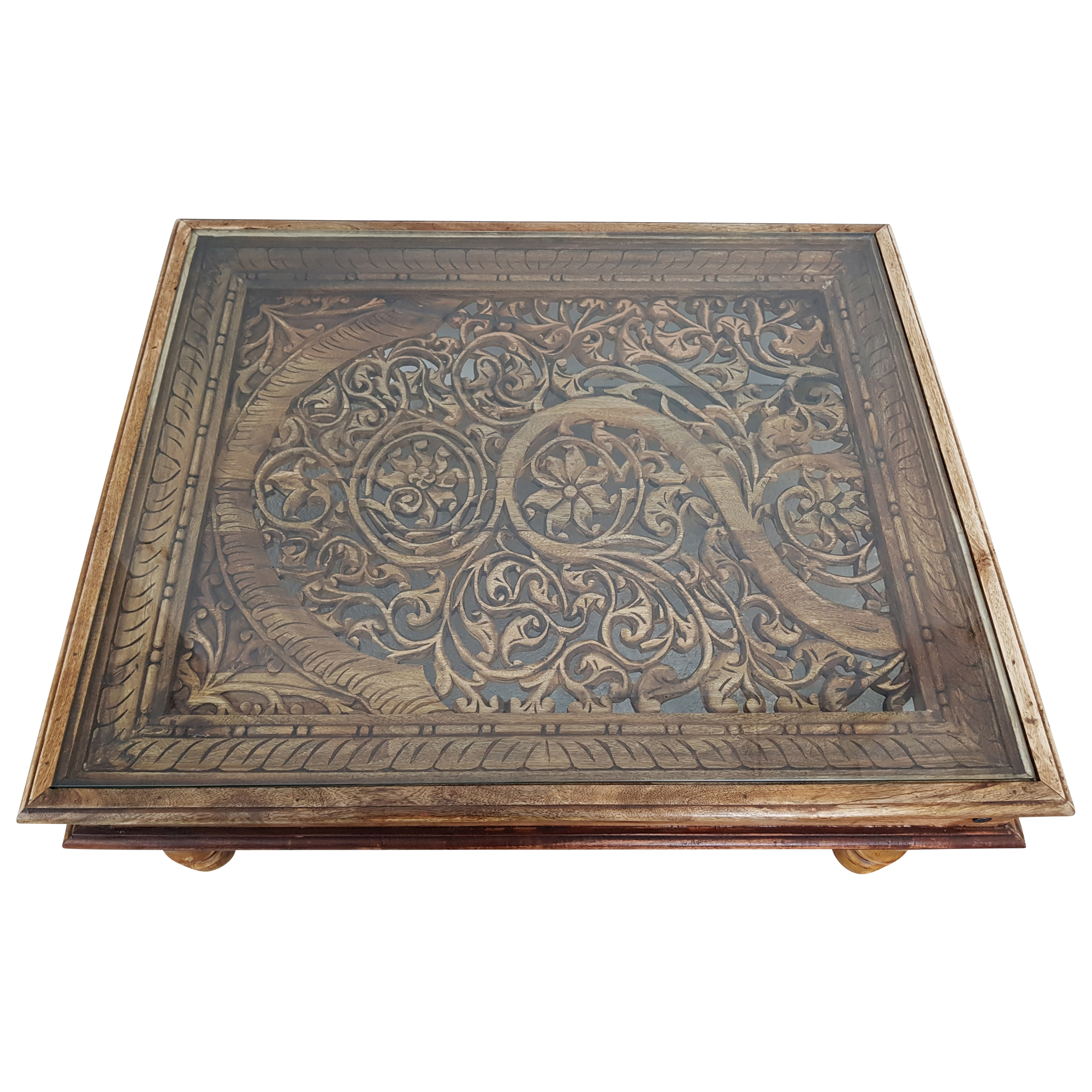Couchtisch Wohnzimmertisch 110x90 Indischer Bajot Orientalischer Orient Tisch