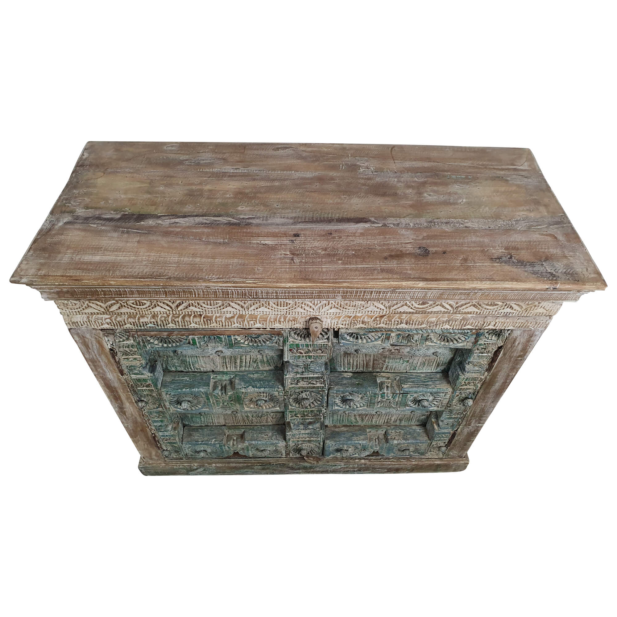 Kommode Sideboard Anrichte Damachiya Vintage Taste of India Alt Antik Unikat 1