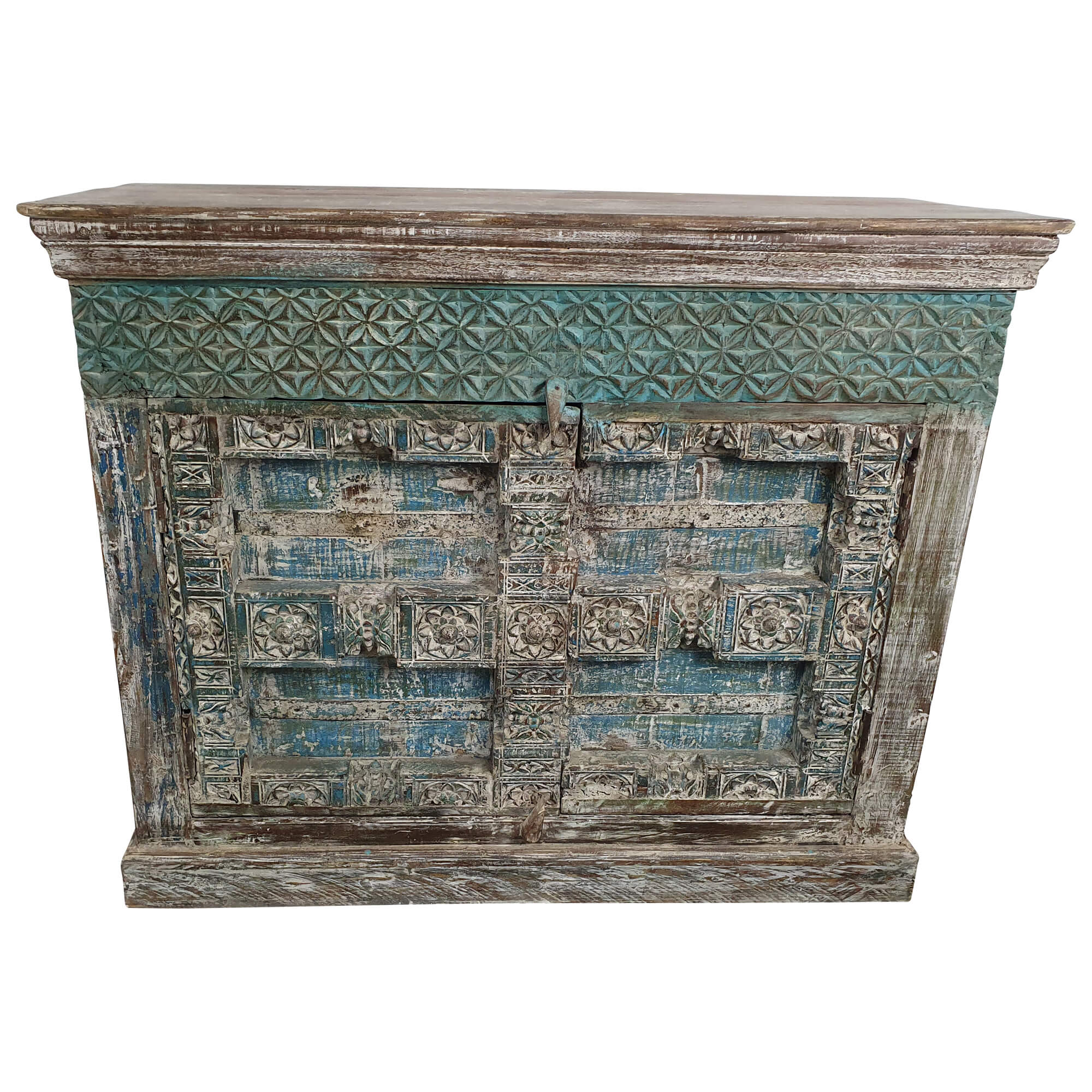 Kommode Sideboard Anrichte Damachiya Vintage Taste of India Alt Antik Unikat 2