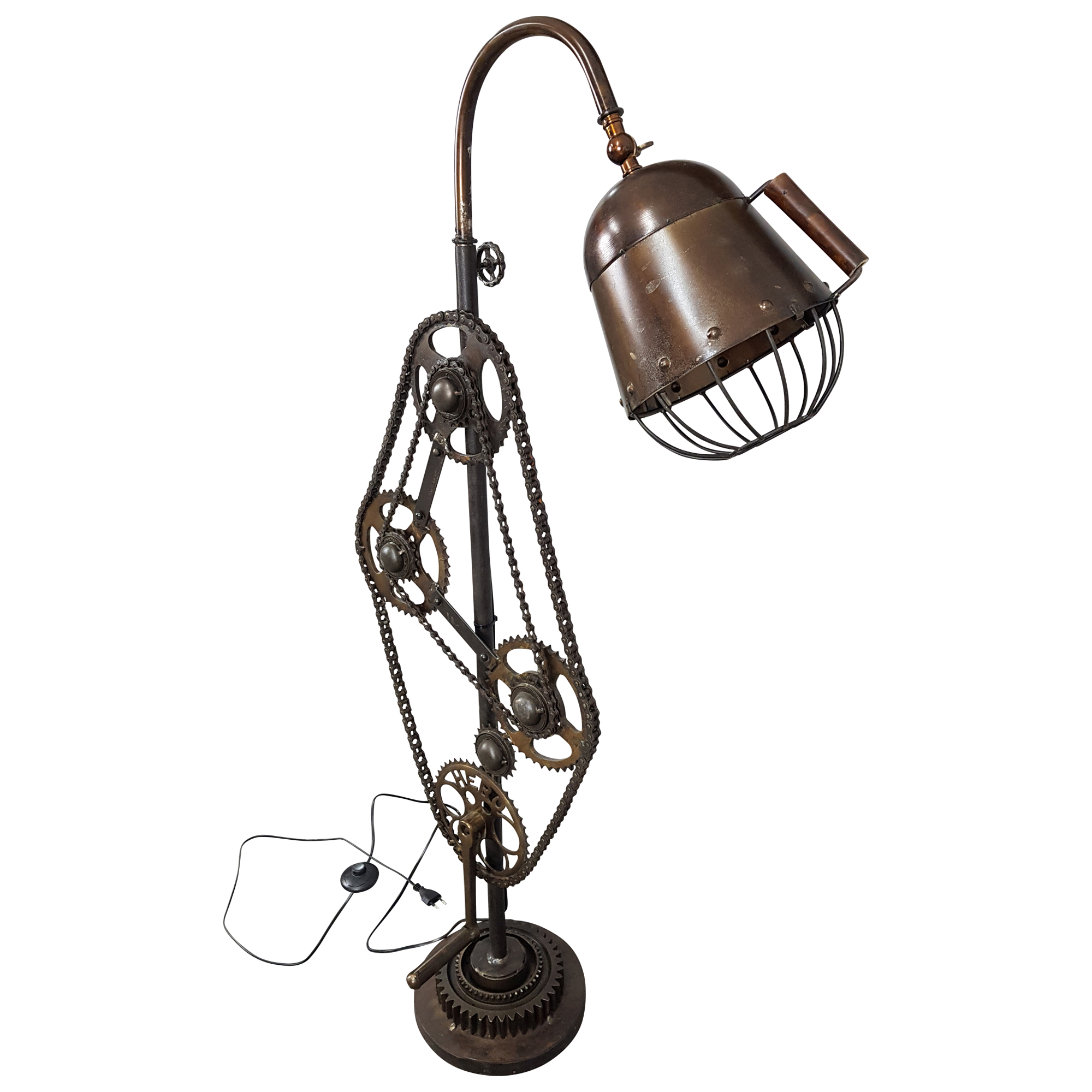 Stehlampe Leuchte Steampunk Pipe Industrial Industrie Retro Vintage Art Loft Design