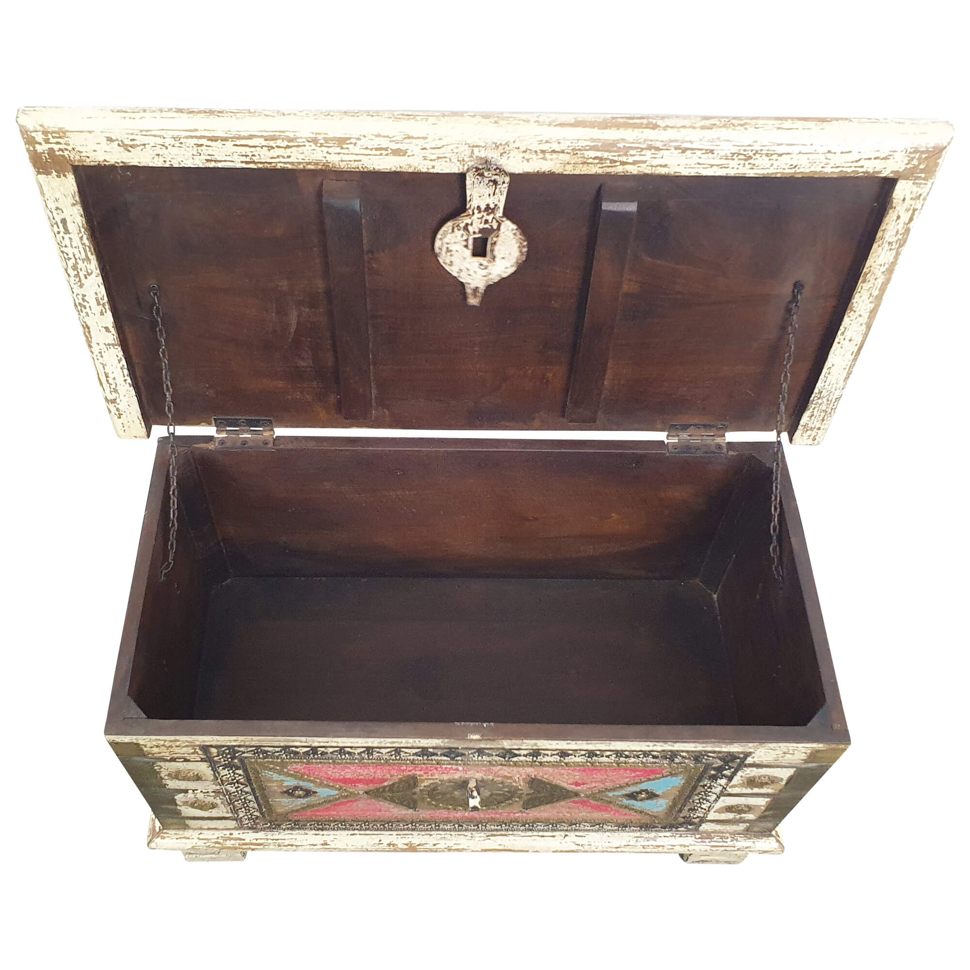 Holztruhe Vintage Truhe Holz Shabby Kiste Holzkiste Box Lagerung Massiv Unikat 6