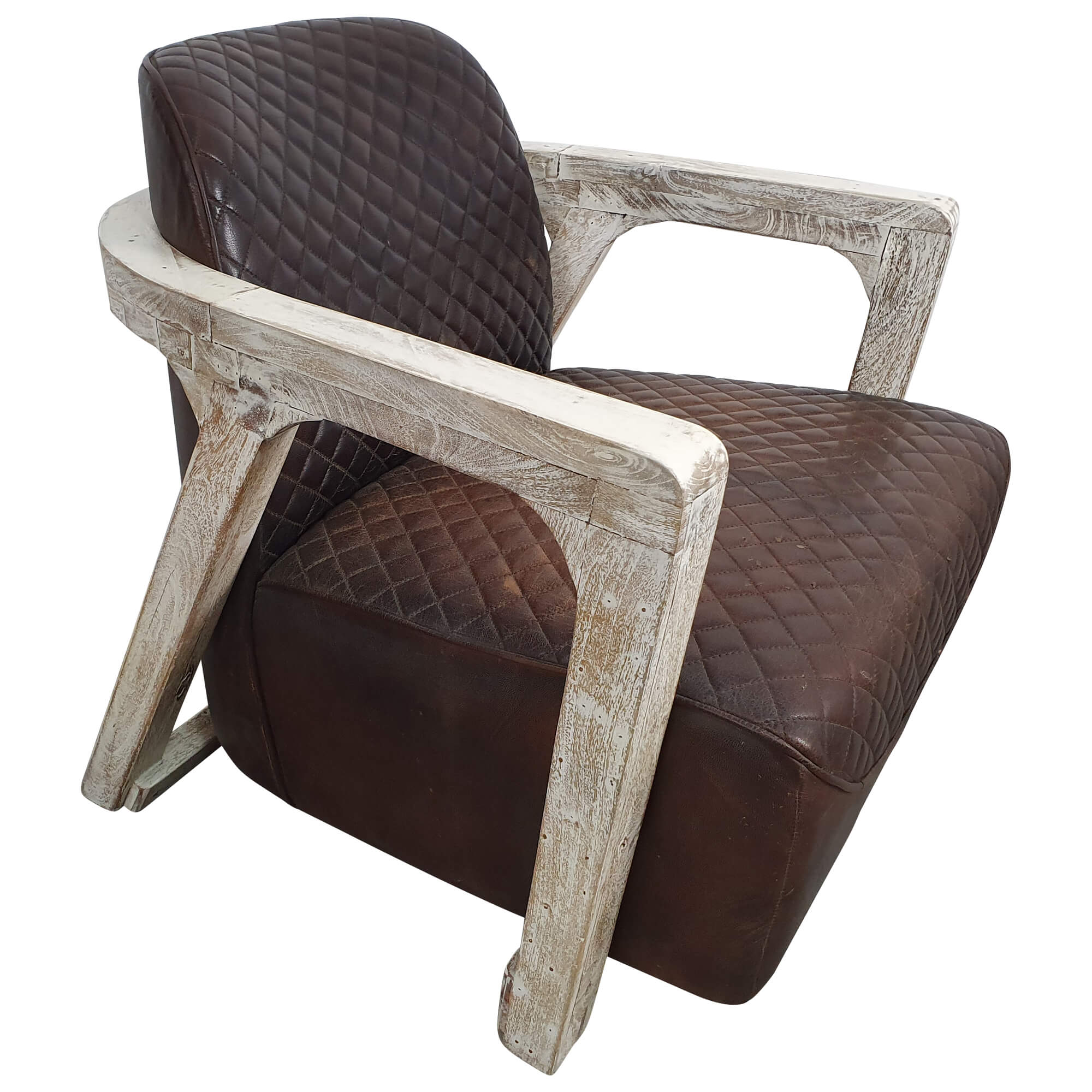 Clubsessel Loungesessel Lehnsessel Gepolsterter Sessel aus Holz Design