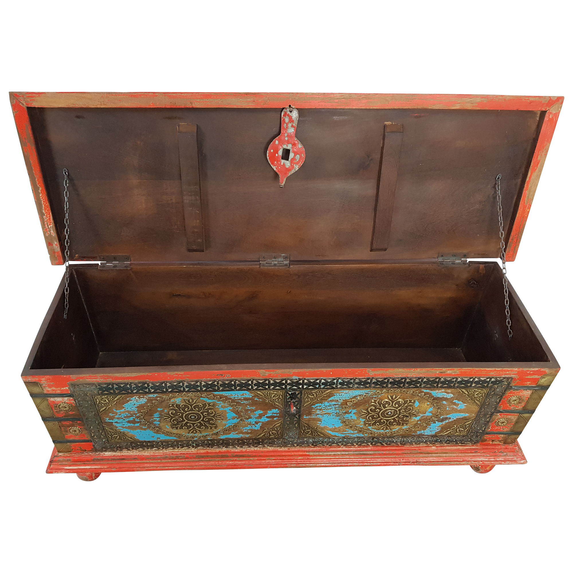 Truhe Kiste Holztruhe Vintage Massiv Box aus Altholz Antik Handarbeit Unikat 1