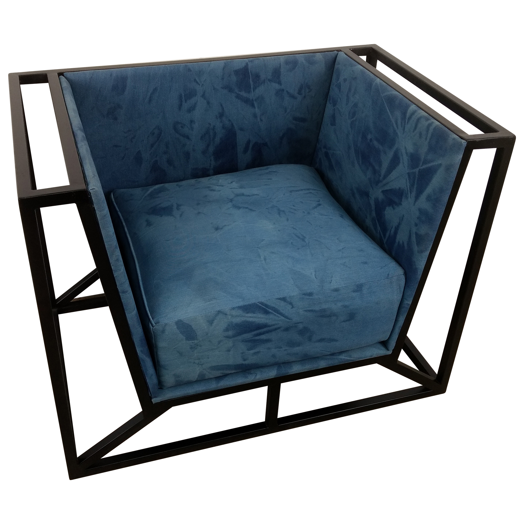 Sessel Clubsessel Lounge Relaxsessel CANVA Designer Armcair Loft Industrie Jeans