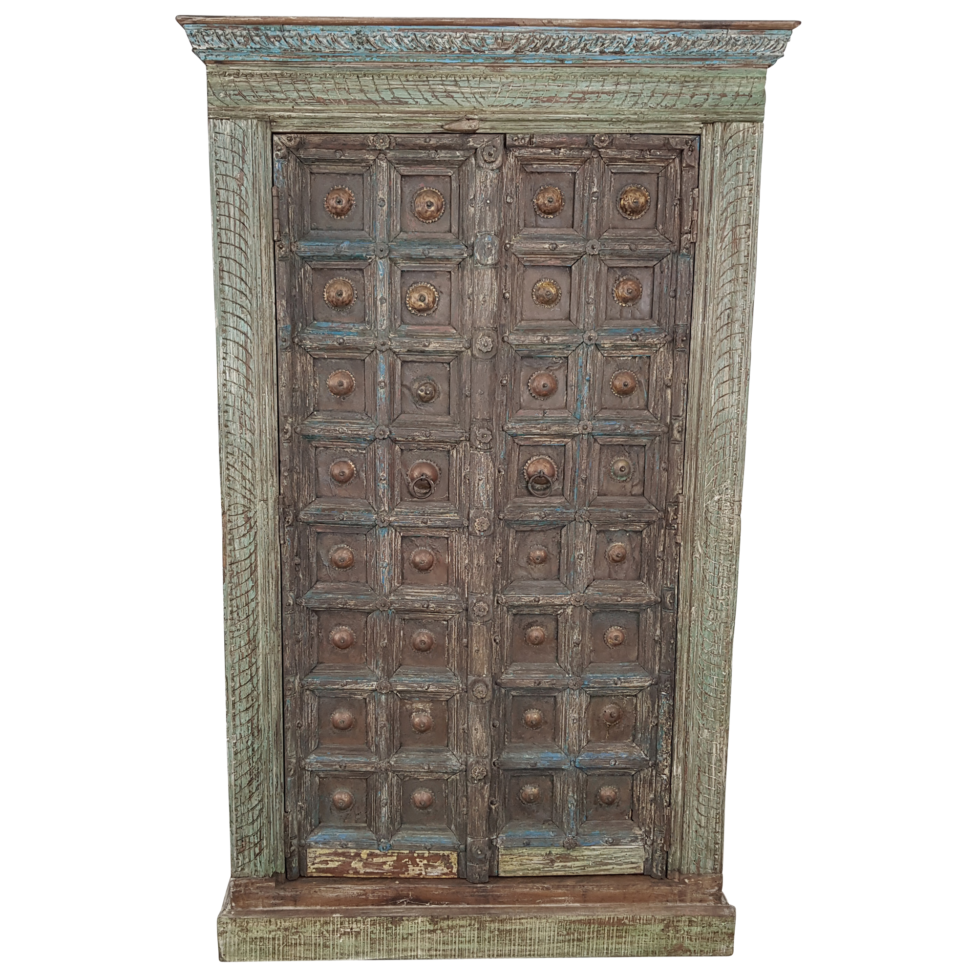 Schrank antike Türen Damachiya Vintage Taste of India Massiv-Holz Antik Unikat