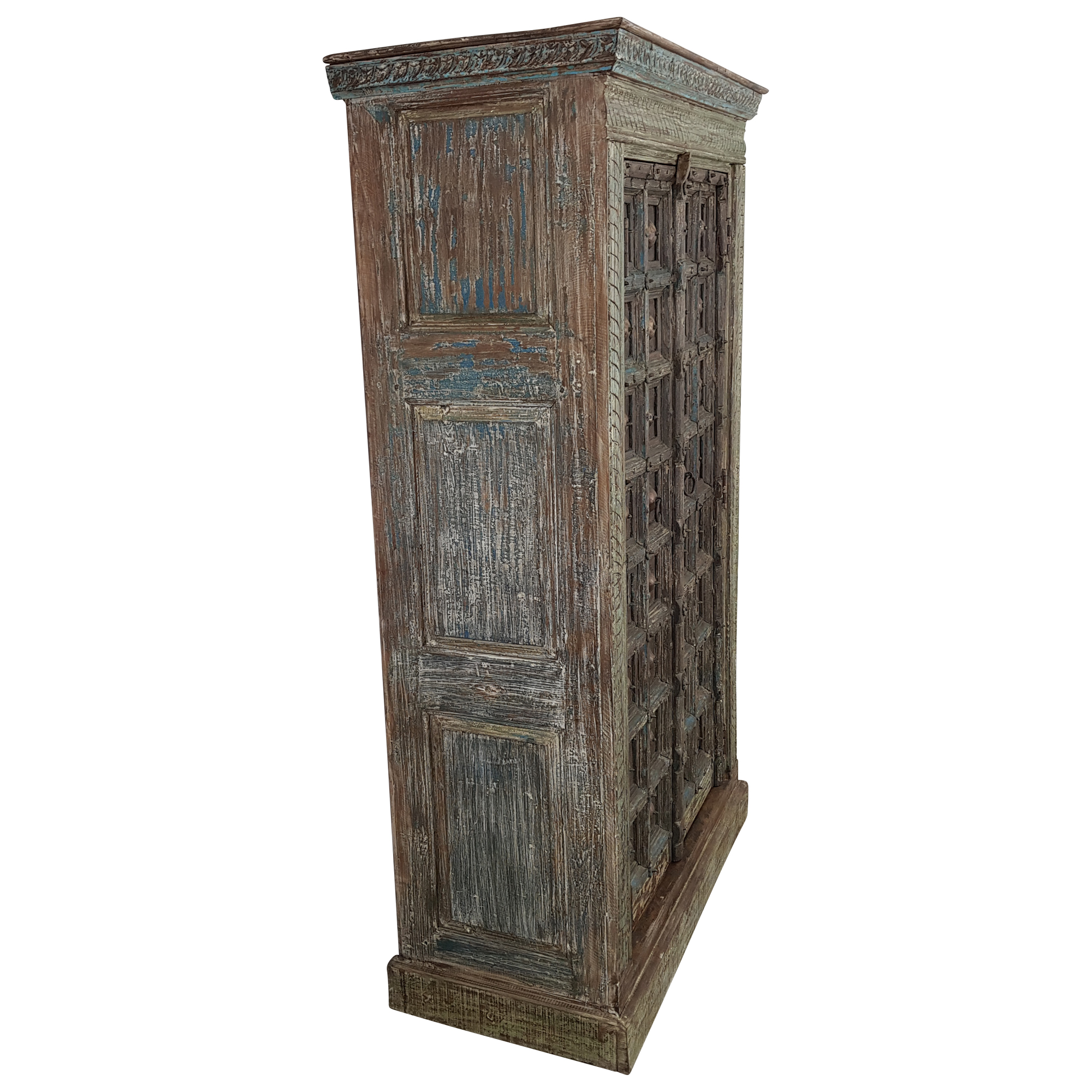Schrank antike Türen Damachiya Vintage Taste of India Massiv-Holz Antik Unikat