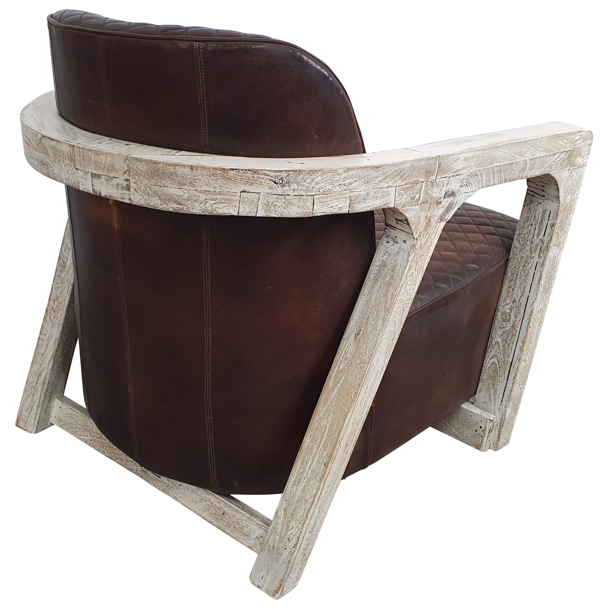 Clubsessel Loungesessel Lehnsessel Gepolsterter Sessel aus Holz Design