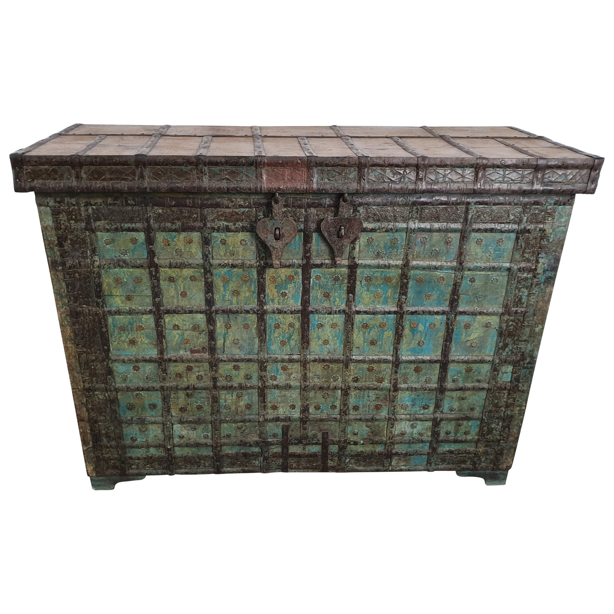 Große Holztruhe Truhe Hochzeitstruhe Vintage Massivholz Altholz Antik Unikat 5