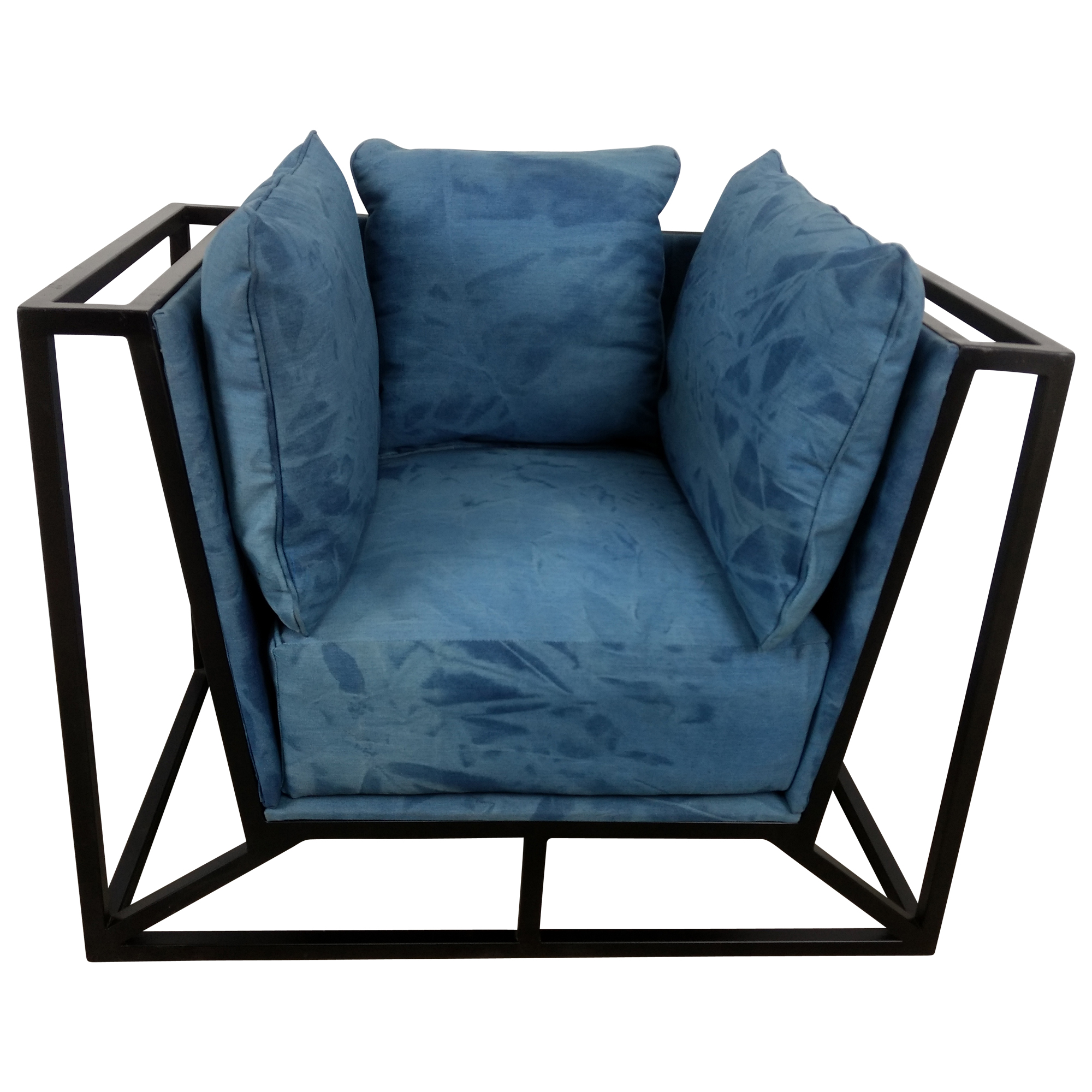 Sessel Clubsessel Lounge Relaxsessel CANVA Designer Armcair Loft Industrie Jeans