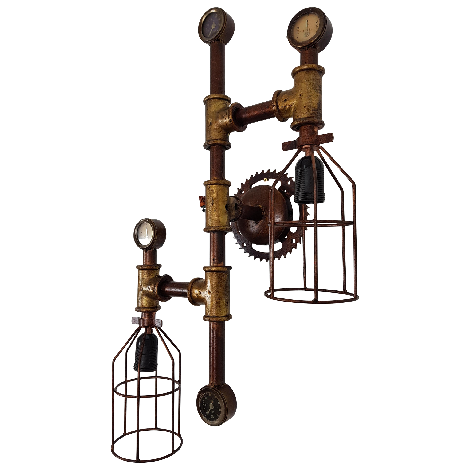 Wandleuchte Vinatge Retro Look e27 Pipe Rohr Wandlampe Industrie Laterne Wand Beleuchtung
