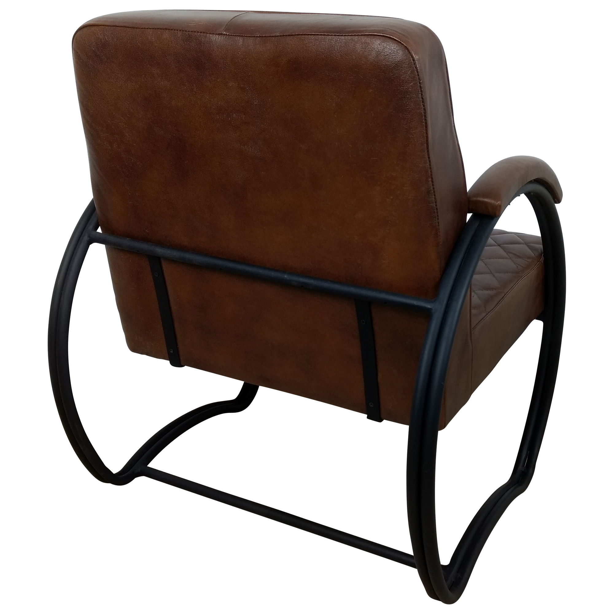 Sessel Clubsessel Lounge Leder in coffee braun Designer 20er Jahre Armcair Loft