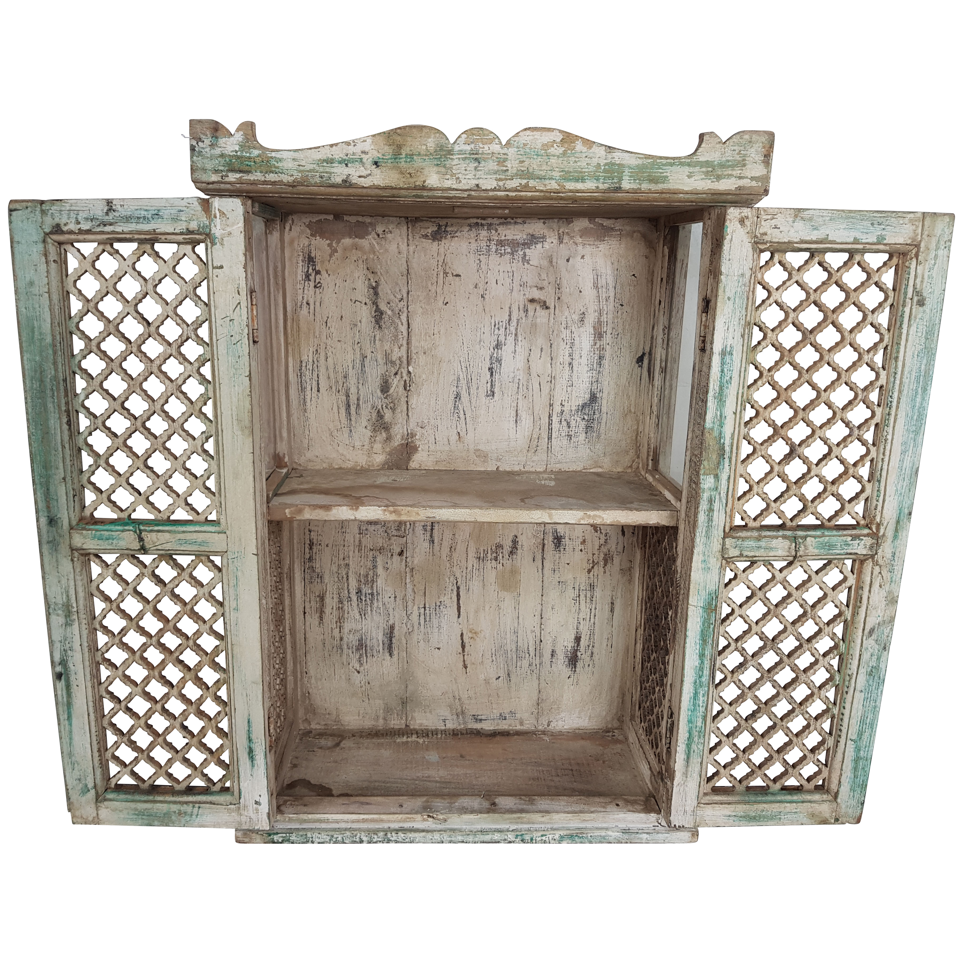 Wandschrank Vitrine Hängevitrine Hängeschrank Shabby Chic Vintage Antik Unikat