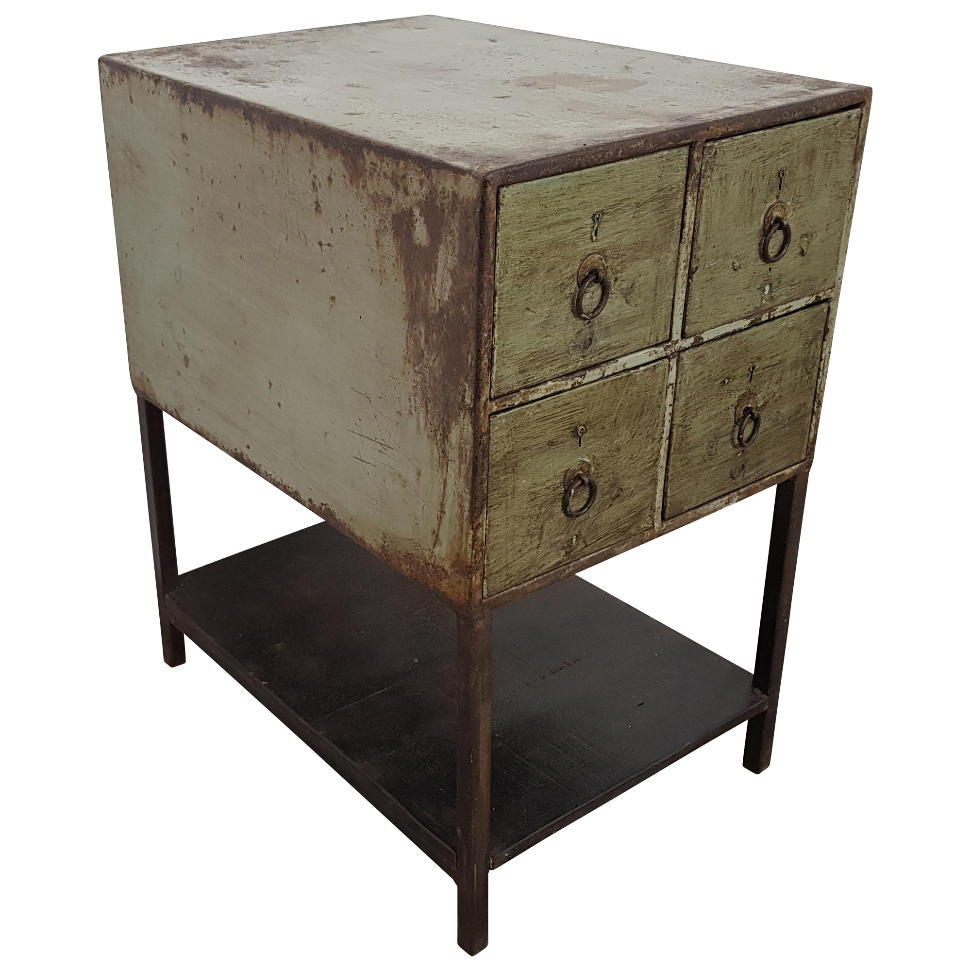 Kommode Konsole klein Metall Massiv Vintage Stil Shabby Chic Industrie Art Deco
