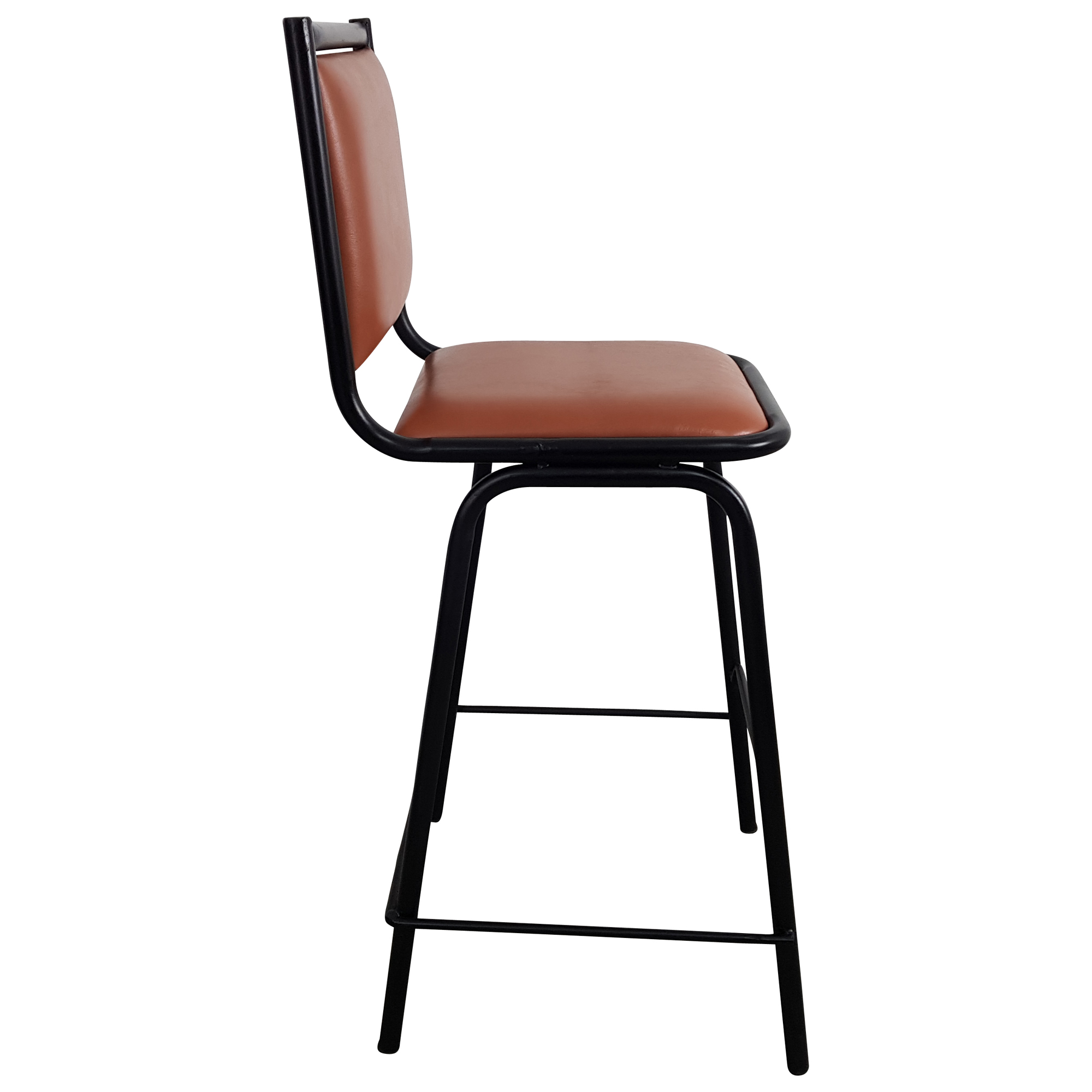 Barhocker Bar-Stuhl Tresenhocker Leder braun Hocker Lounge Fabrik Design Retro