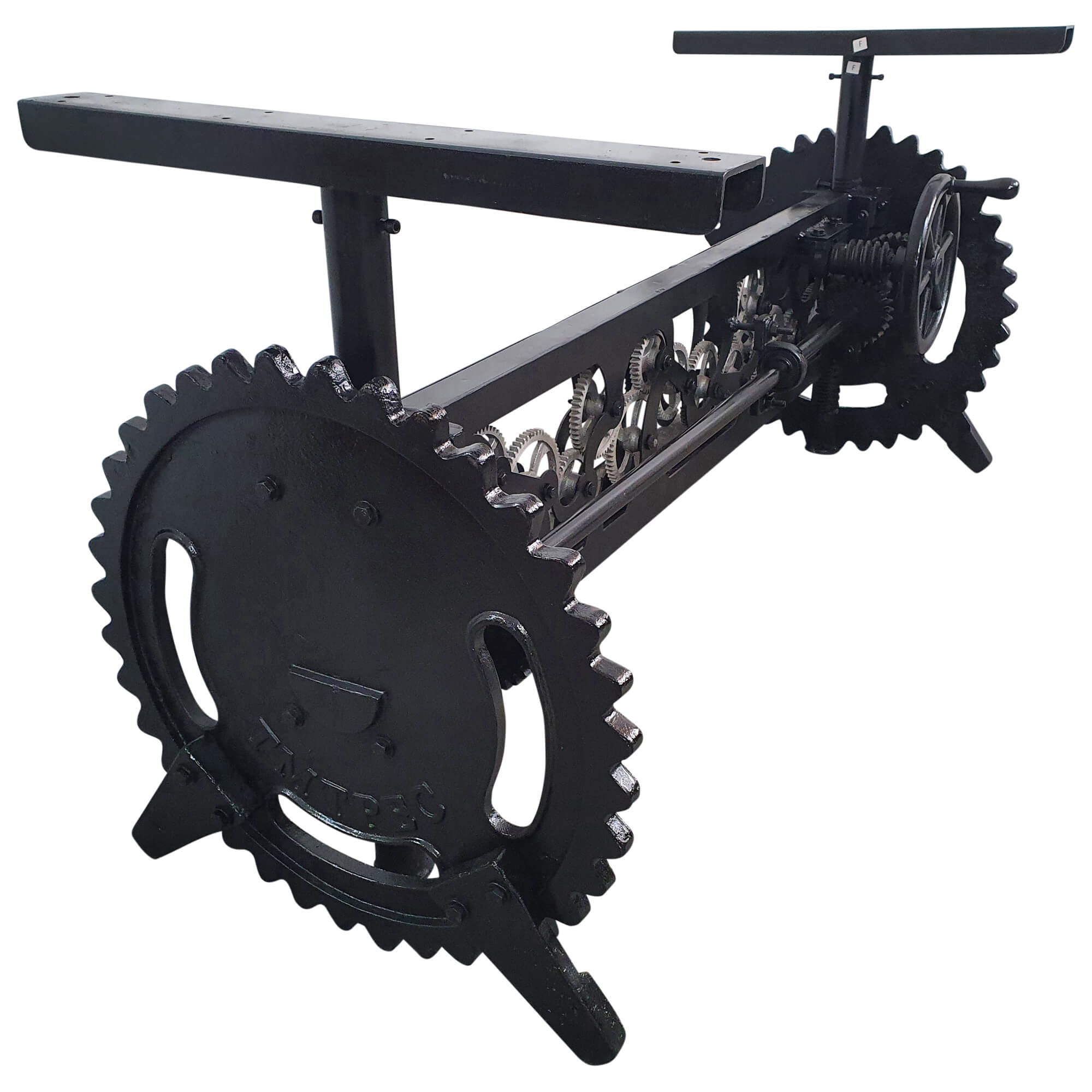 Esstisch Tischgestell höhenverstellbar mit Kurbel Esszimmertisch Vintage Crank Table