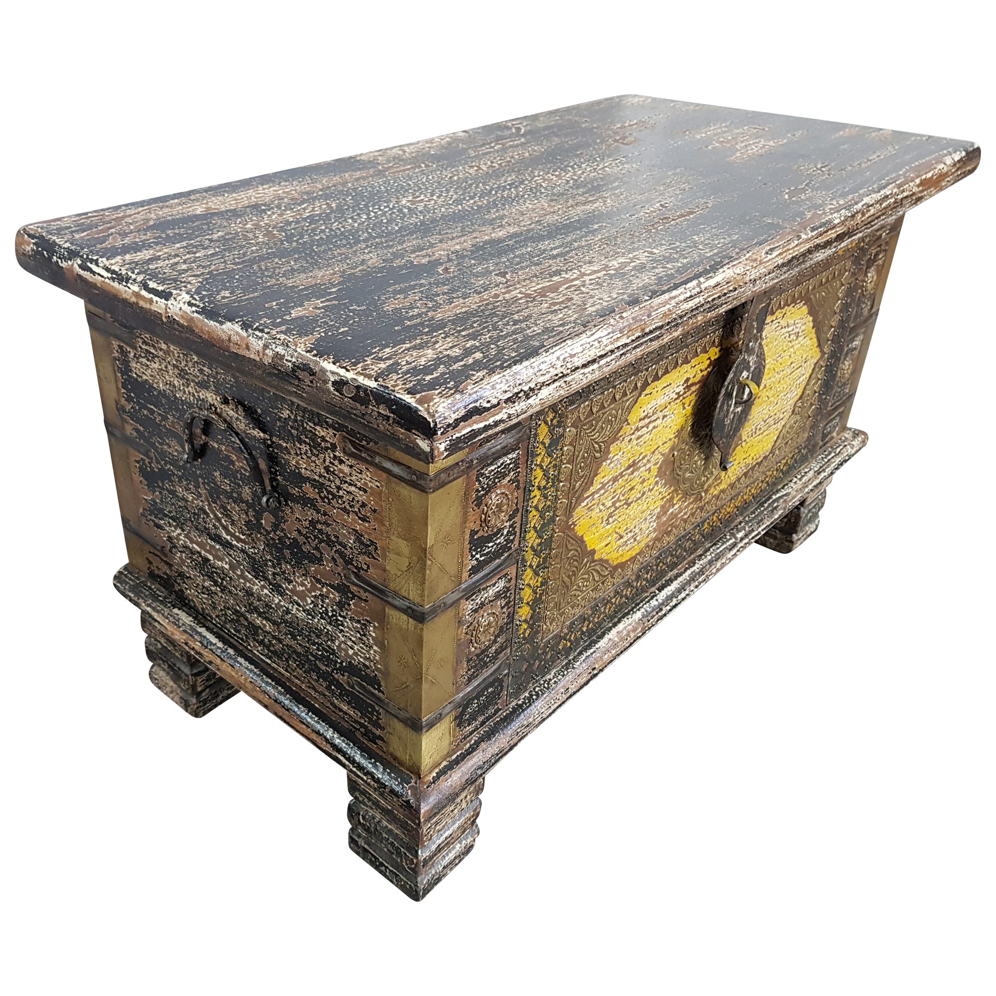 Holztruhe Vintage Truhe Holz Shabby Kiste Holzkiste Box Lagerung Massiv