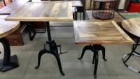 Stehtisch Bartisch Bistrotisch Tisch Höhenverstellbar 90 cm Massiv-Holz Crank