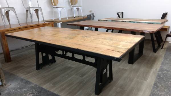 Esstisch Esszimmer-Tisch Massiv-Holz Mango Industrial Design Dining Crank Table IT10090