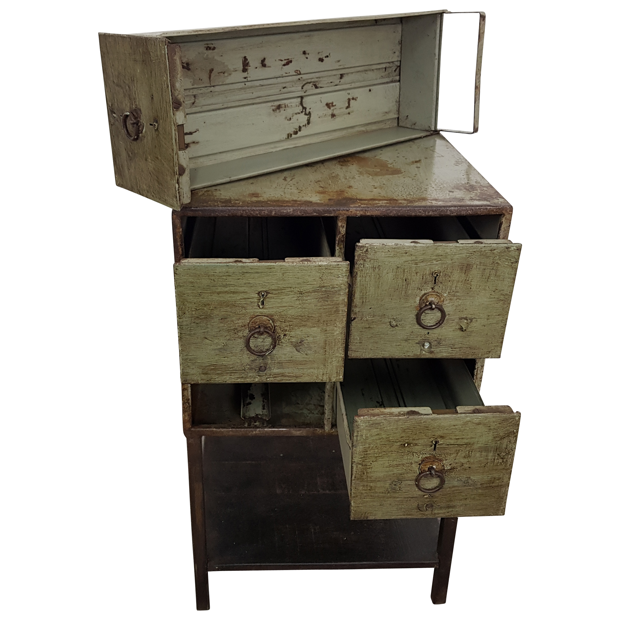 Kommode Konsole klein Metall Massiv Vintage Stil Shabby ...