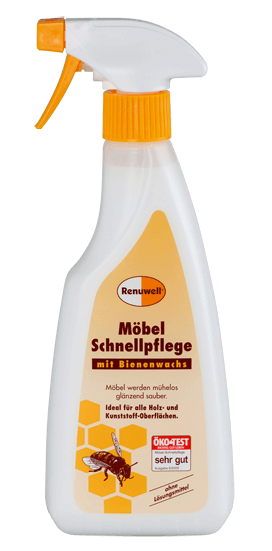 Renuwell Möbel Schnellpflege 500ml Pflege und Schutz durch Bienenwachs