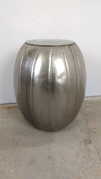 Beistelltisch Ablagetisch silber 50 Ø 60 Metall Loungetisch Tisch Hammerschlag IT10170