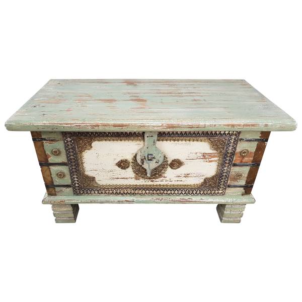 Truhe Kiste Holztruhe Box 80 Vintage Massiv Shabby Chic aus Handarbeit Unikat 5 IT10212