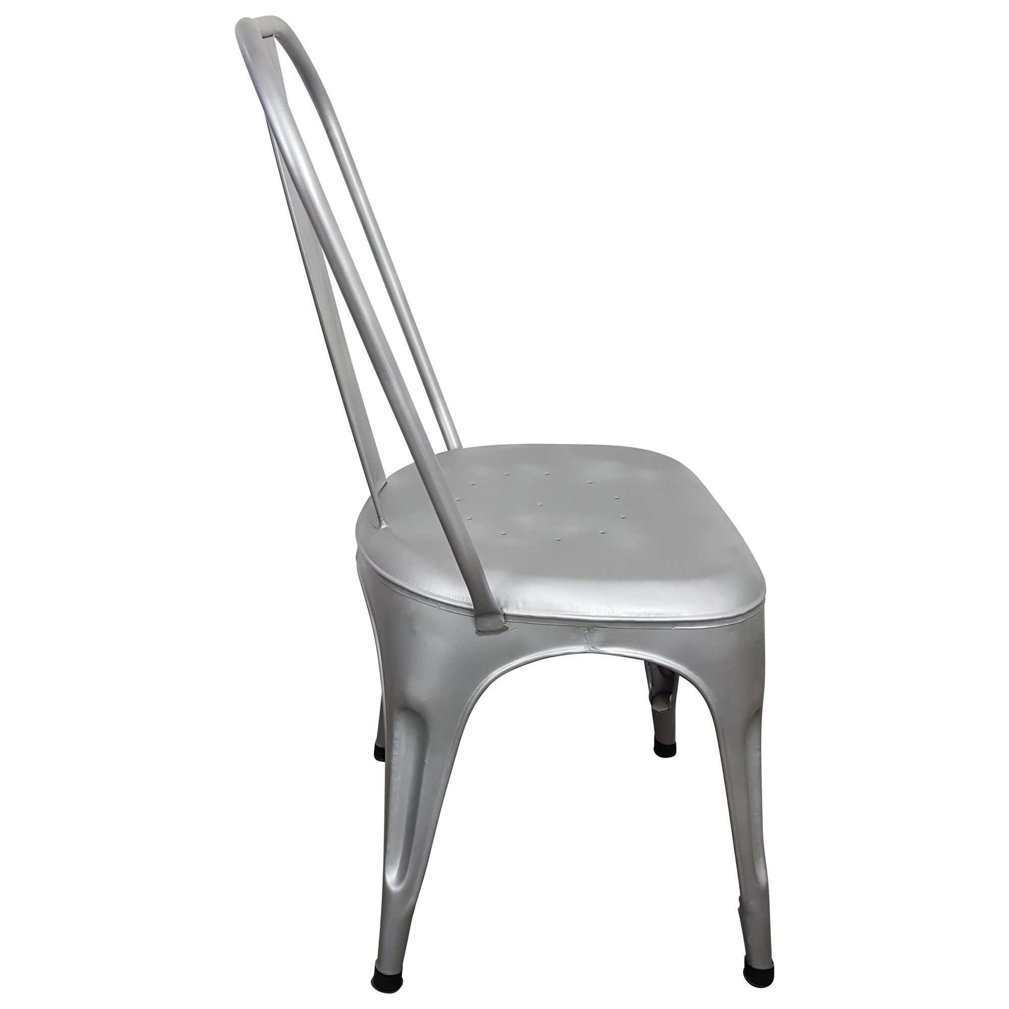Stuhl Metall Industrie Design Silber grau stapelbar Esszimmerstuhl Retro Airman | Stühle ...