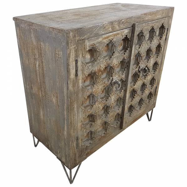 Kommode Anrichte Schrank Massivholz Alt Antik Vintage Shabby Chic Stil Unikat 15 IT10247