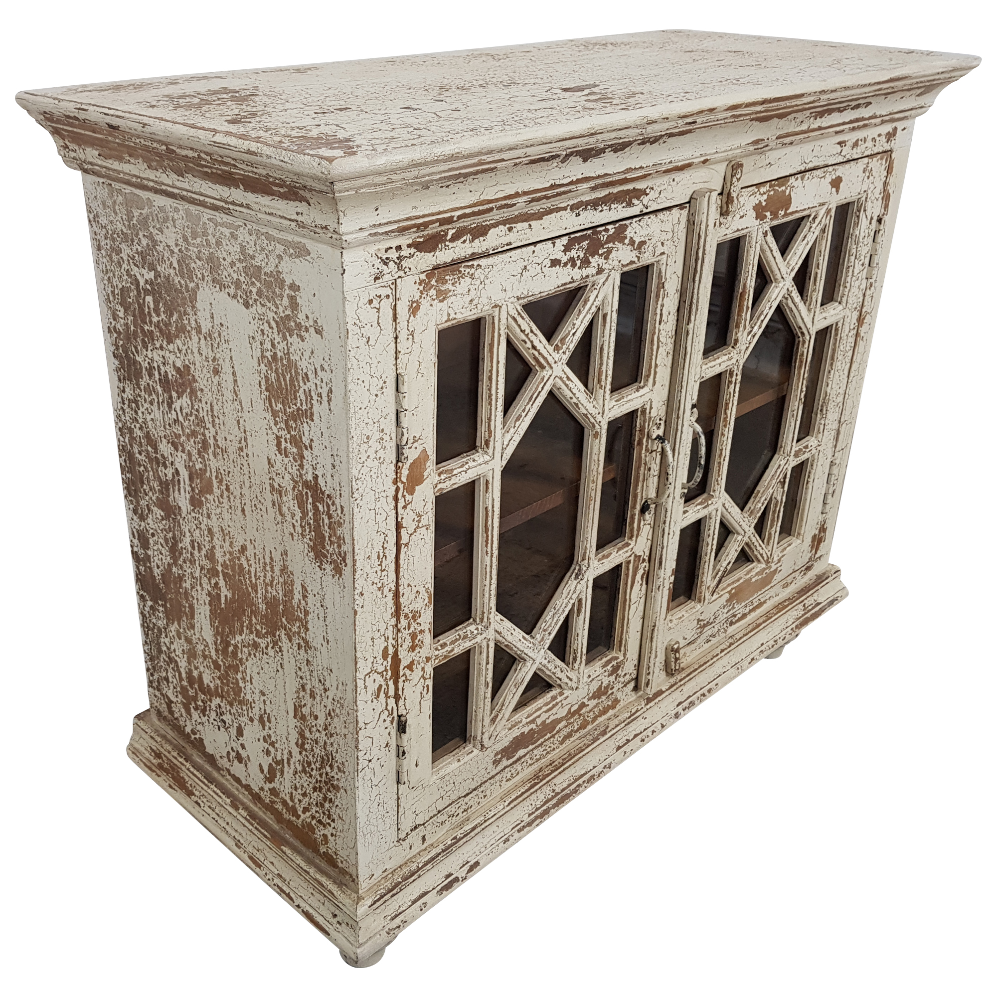 Kommode Anrichte Vitrine Schrank Weiss Massivholz Vintage Shabby Chic Unikat 2 Kommoden Mobel