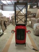 Traktor Schrank Regal rot Industrie Barschrank mit Metall Holz 2 3 4 Ferguson
