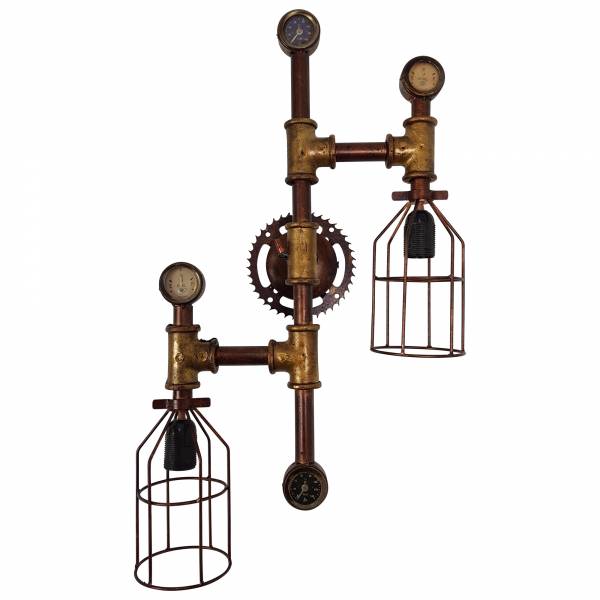Wandleuchte Wandlampe Pipe Eisen Rohr Industrial Industrie Retro Vintage Design IT10140