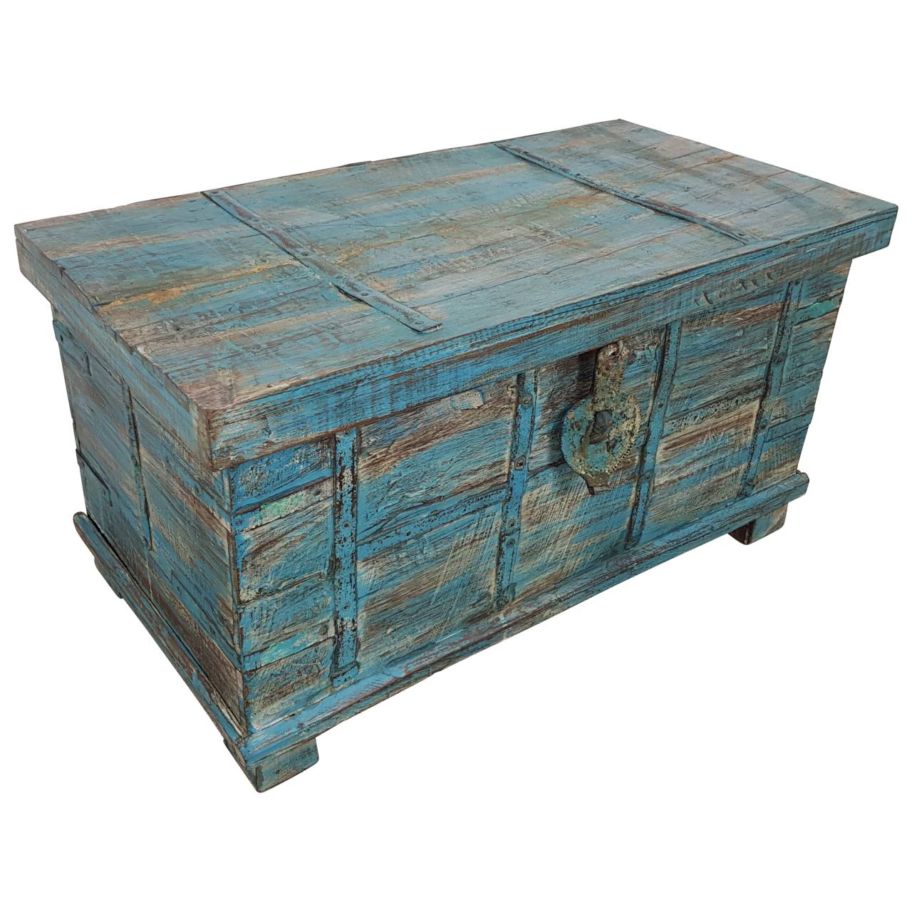 Truhe Kiste Holztruhe blau Box Vintage Massiv Shabby Chic aus Handarbeit Unikat Truhe Kiste Holztruhe blau Box Vintage Massiv Shabby Chic aus Handarbeit Unikat
