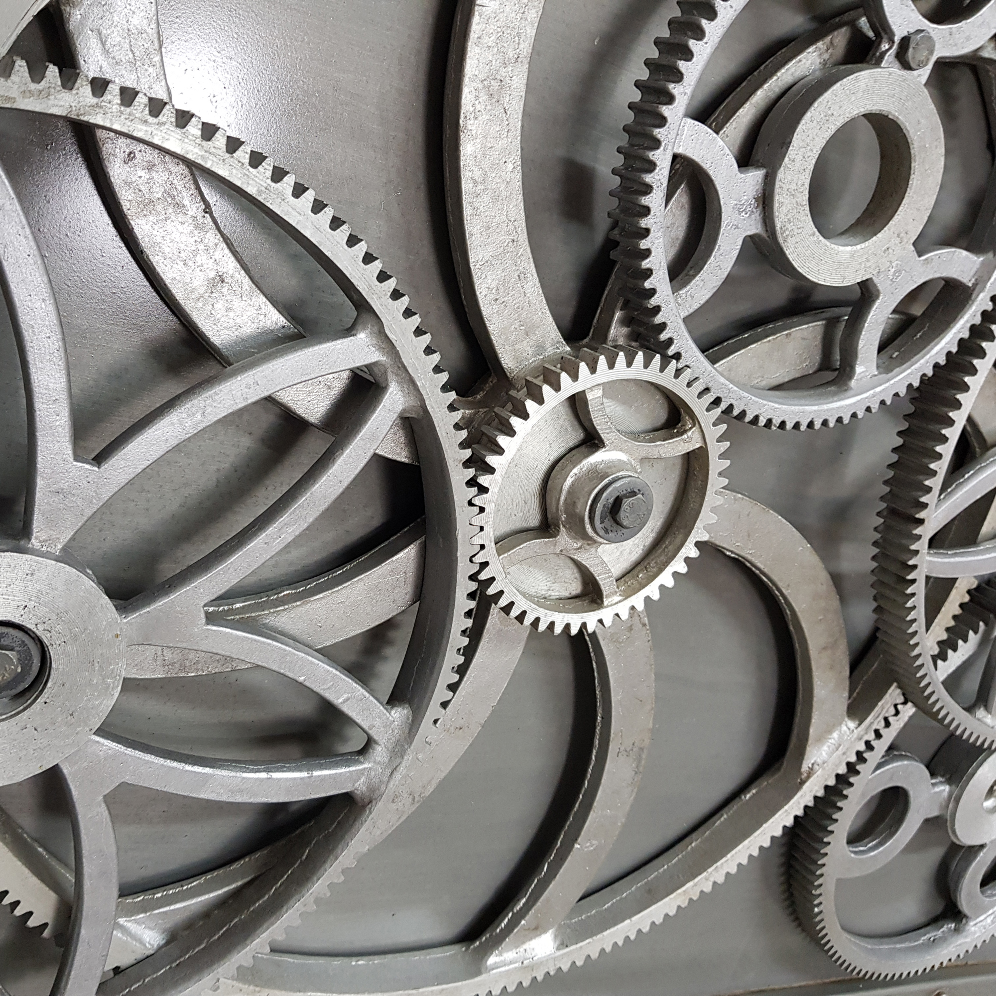 Metallbild 3D Wandbild Zahnräder Deko Design Industrial Style Wand