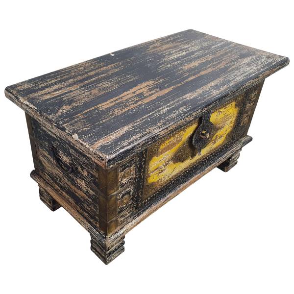 Holztruhe Vintage Truhe Holz Shabby Kiste Holzkiste Box Lagerung Massiv Unikat 9