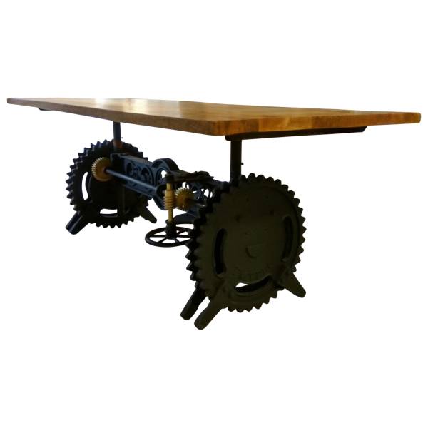 Esstisch Esszimmer-Tisch Mango Massiv-Holz Industrial Design Loft Crank Table