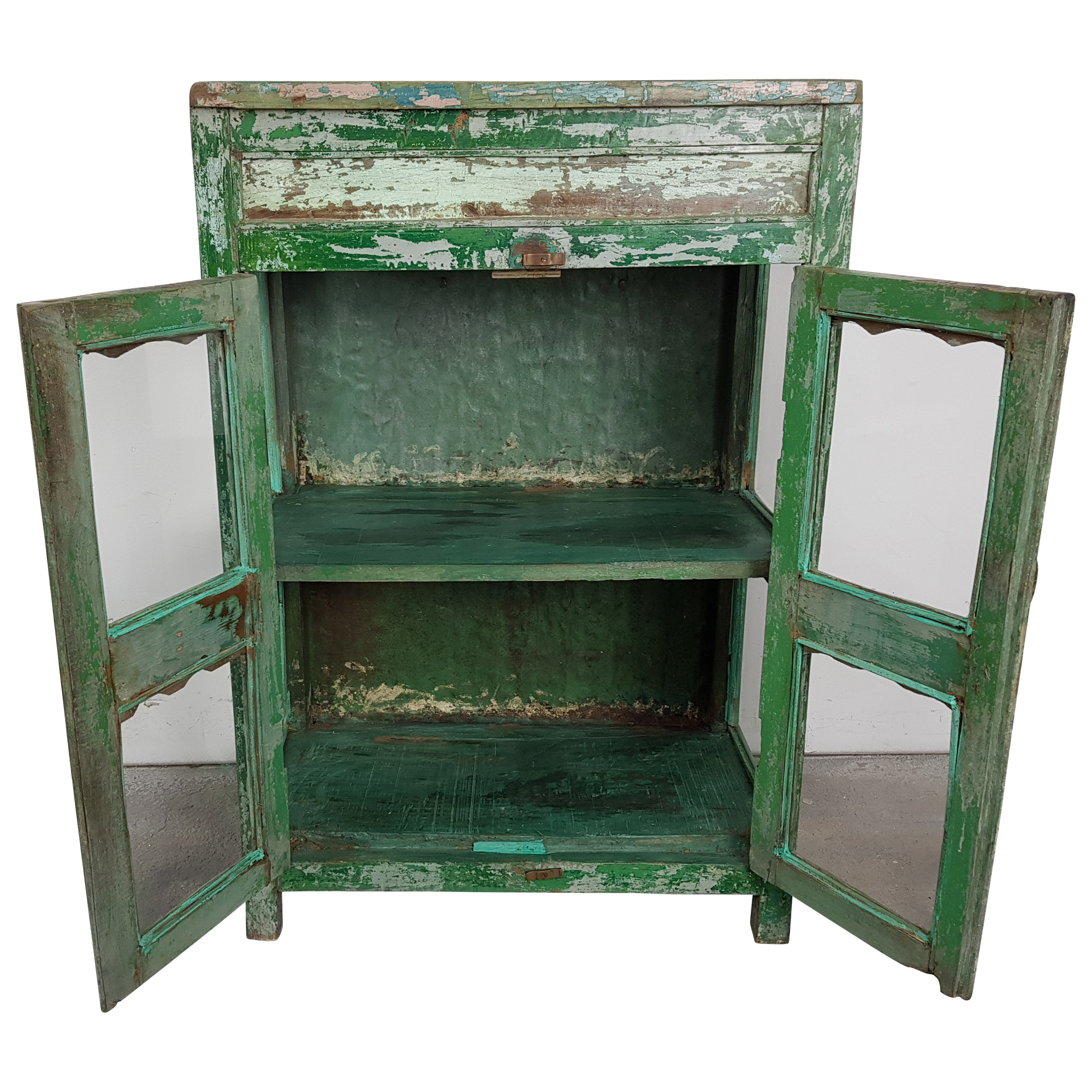 Kommode Anrichte Vitrine Schrank Grun Massivholz Vintage Shabby Chic Unikat 11 Kommoden Mobel